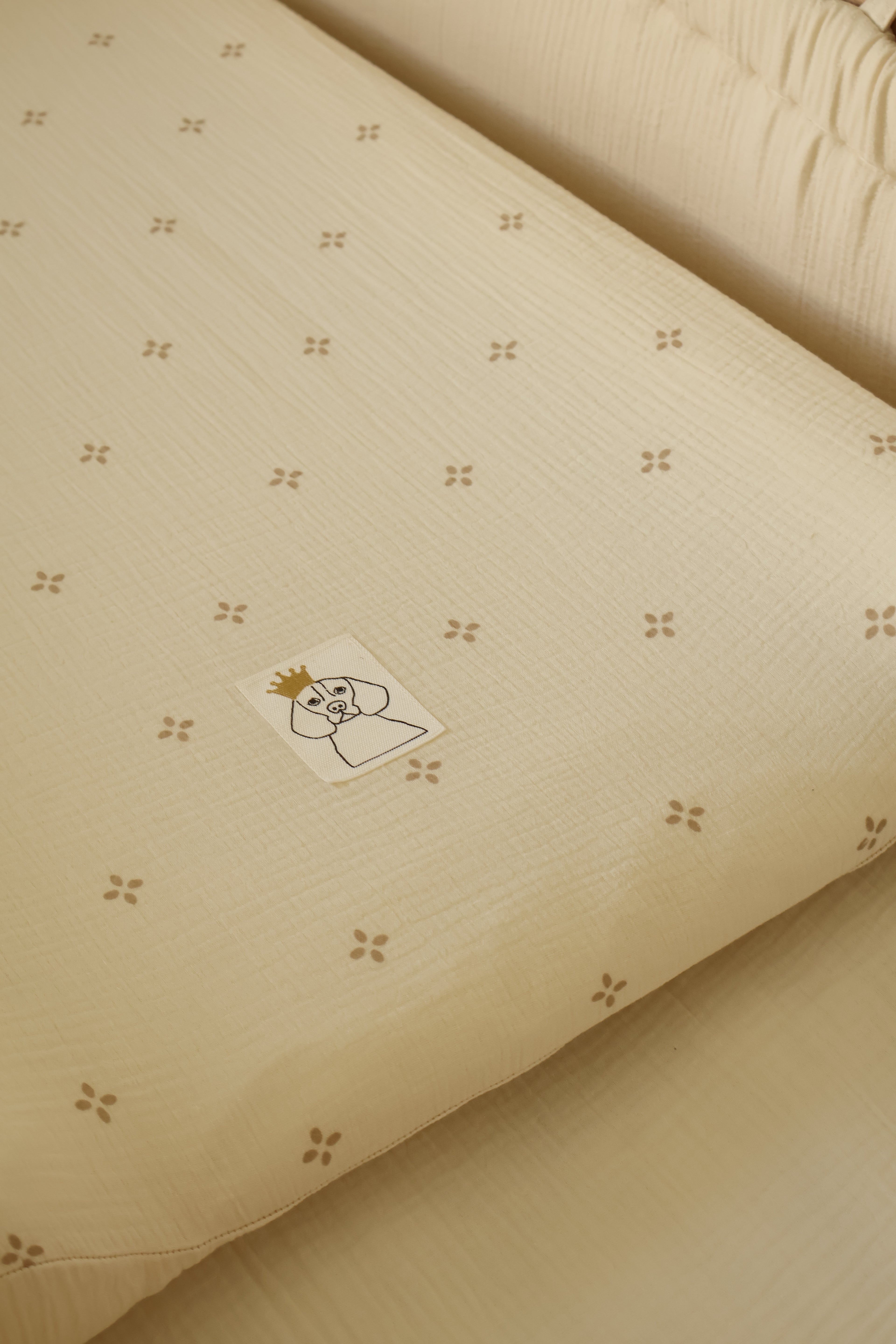 Housse de matelas à langer rectangulaire en gaze Dahlia