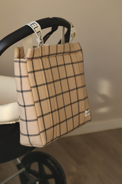 Bolso Big Cuadro Ocre