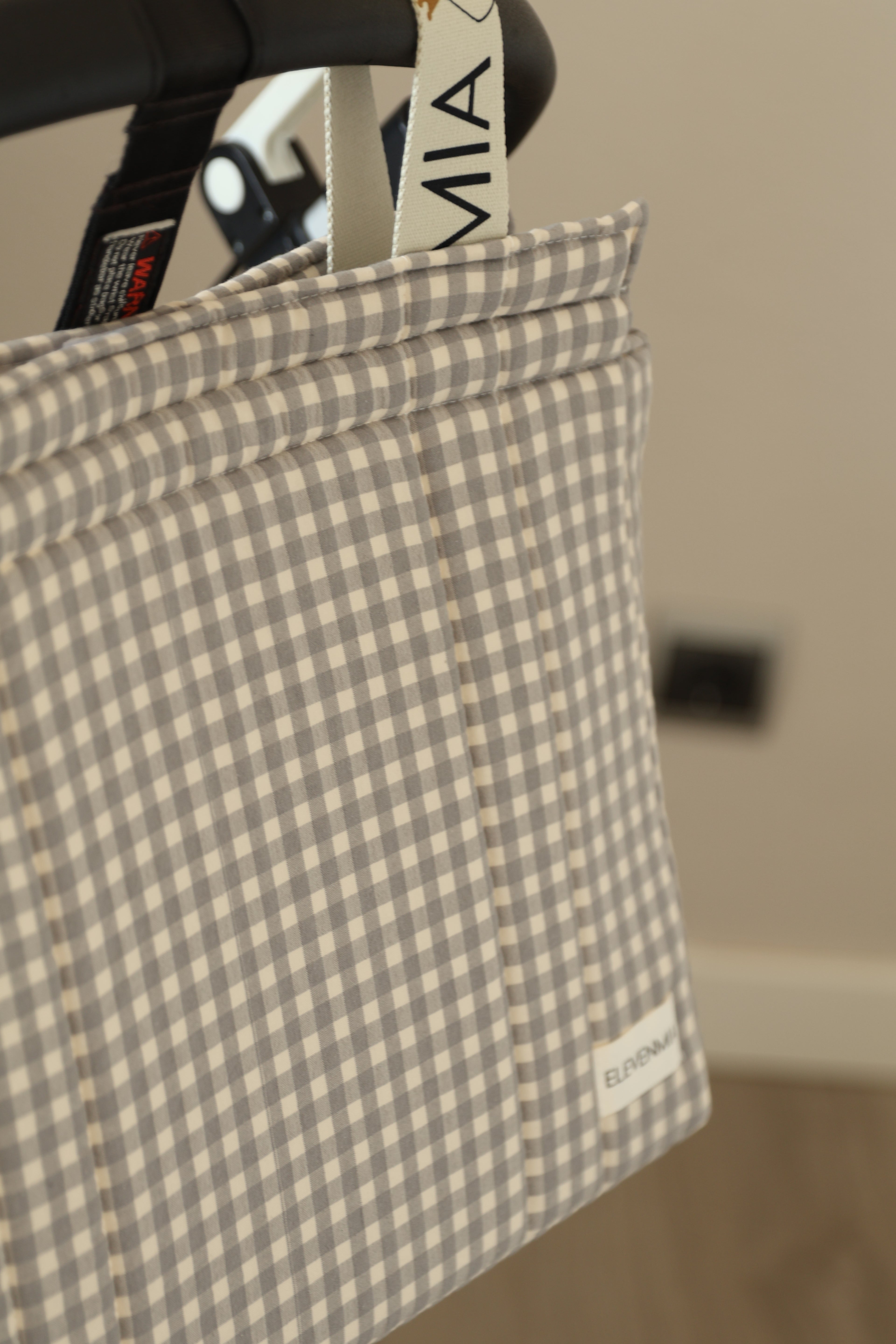 Grand sac bleu marine Vichy