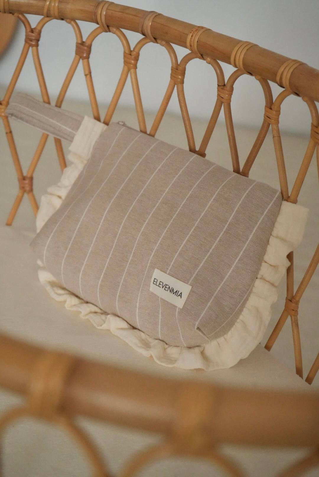 Neceser Volante Raya Natural + Gasa Cruda