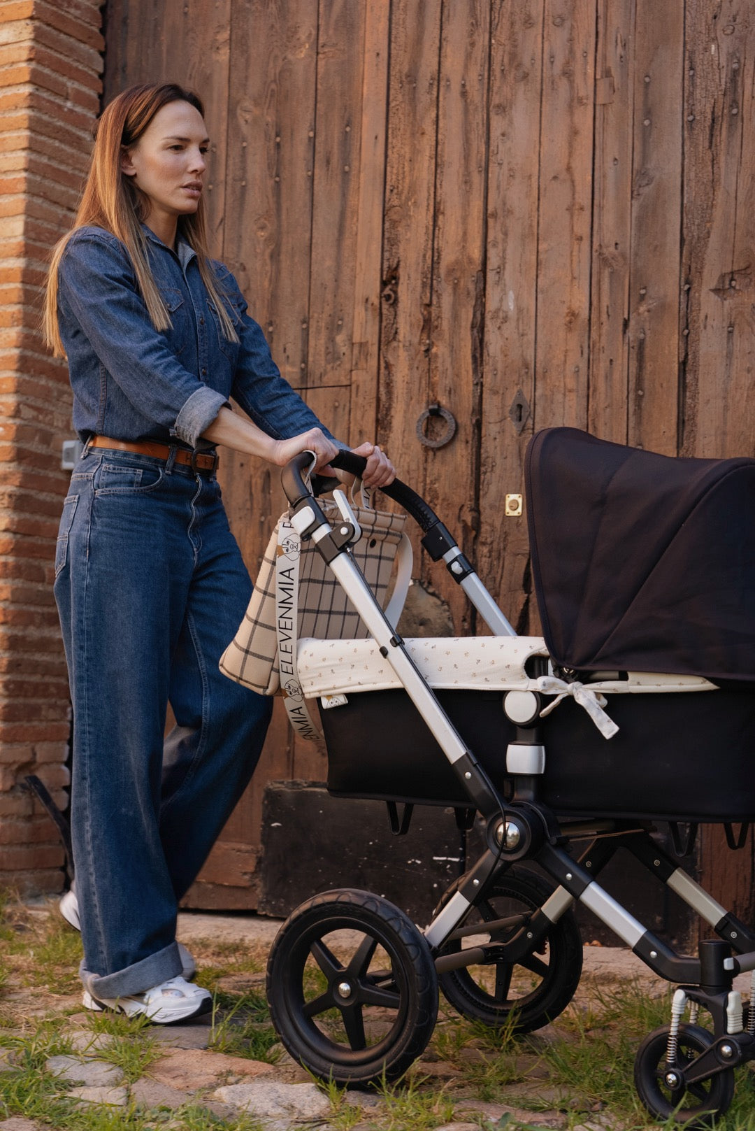 Bolso Big Cuadro Ocre