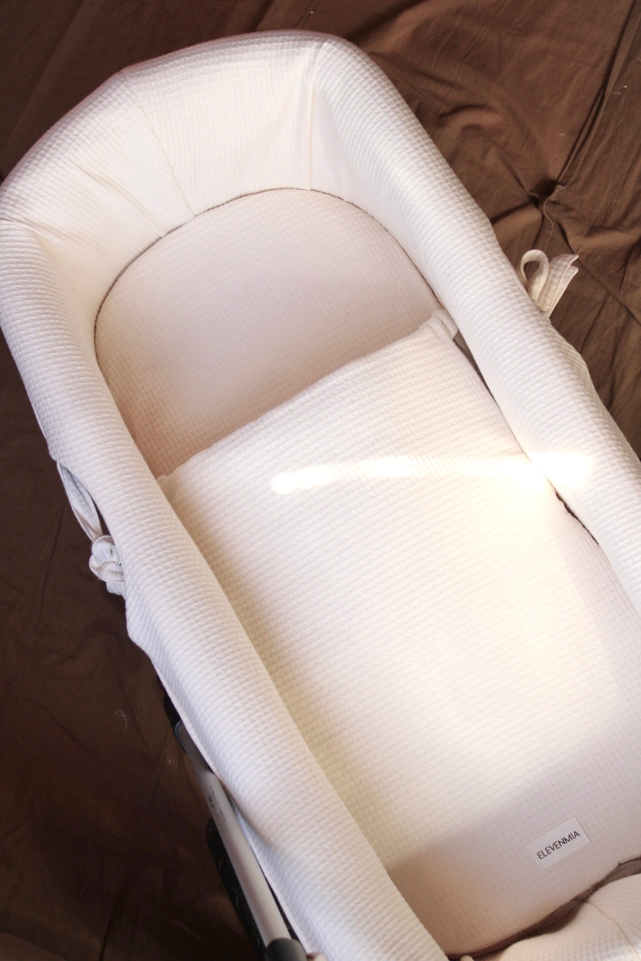 Vestidura Cochecito Arpi Blanco + Gasa Cruda reversible