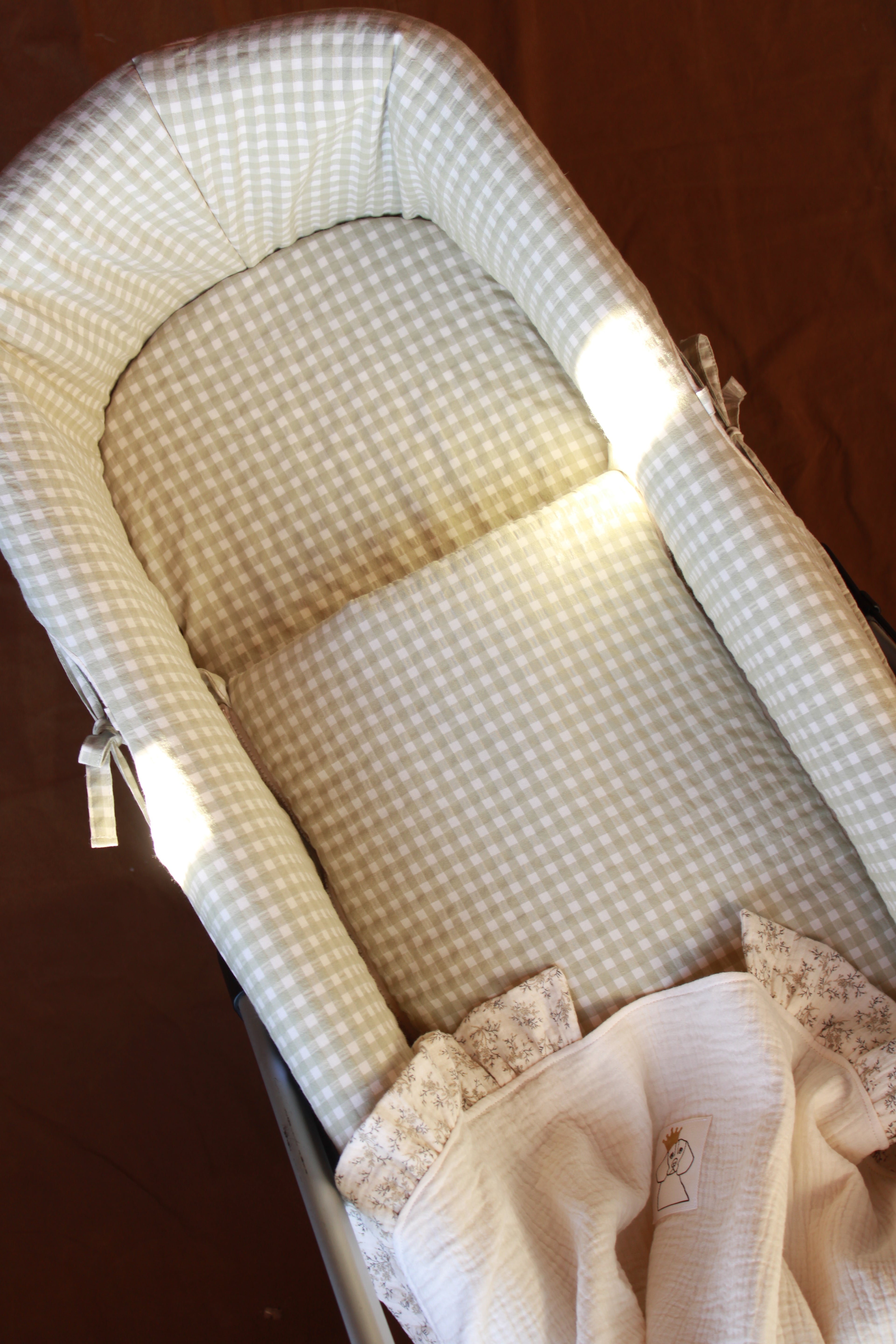 Saco Bajera Cochecito Vichy Matcha