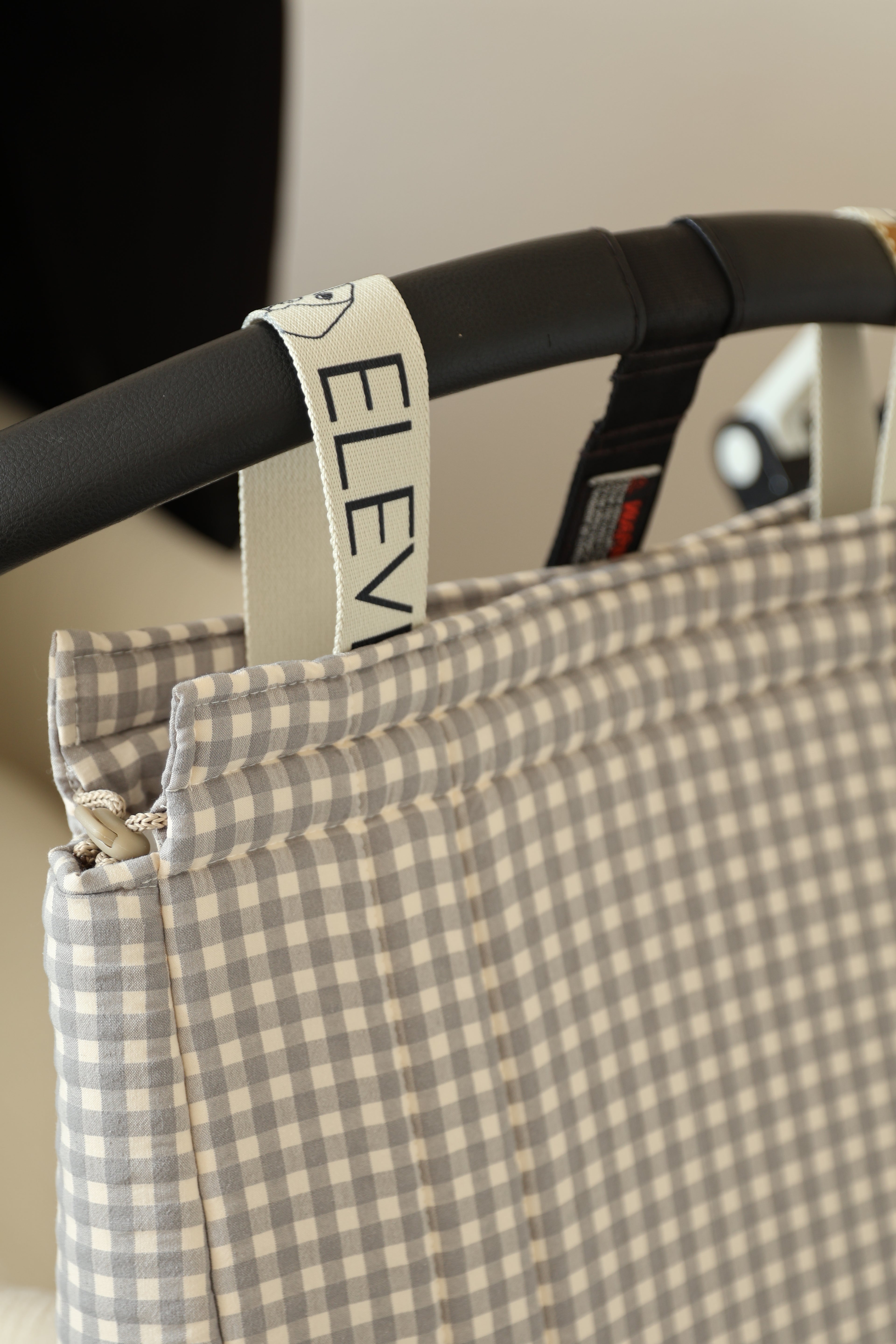 Grand sac bleu marine Vichy