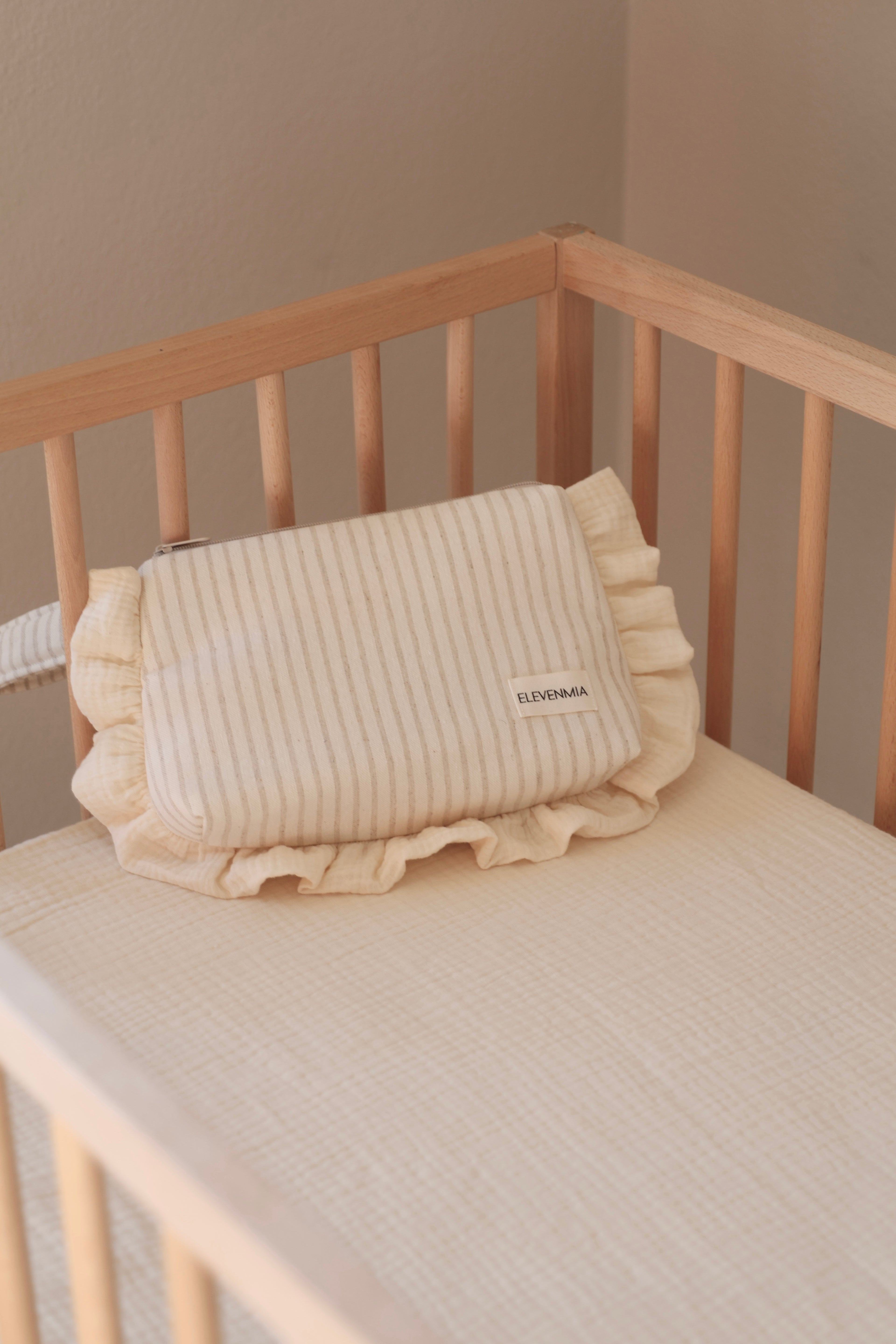 Neceser Volante Mini Stripe Arena + Gasa Cruda