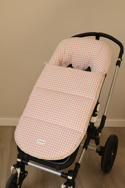 Saco Silla Cochecito Vichy Rosa