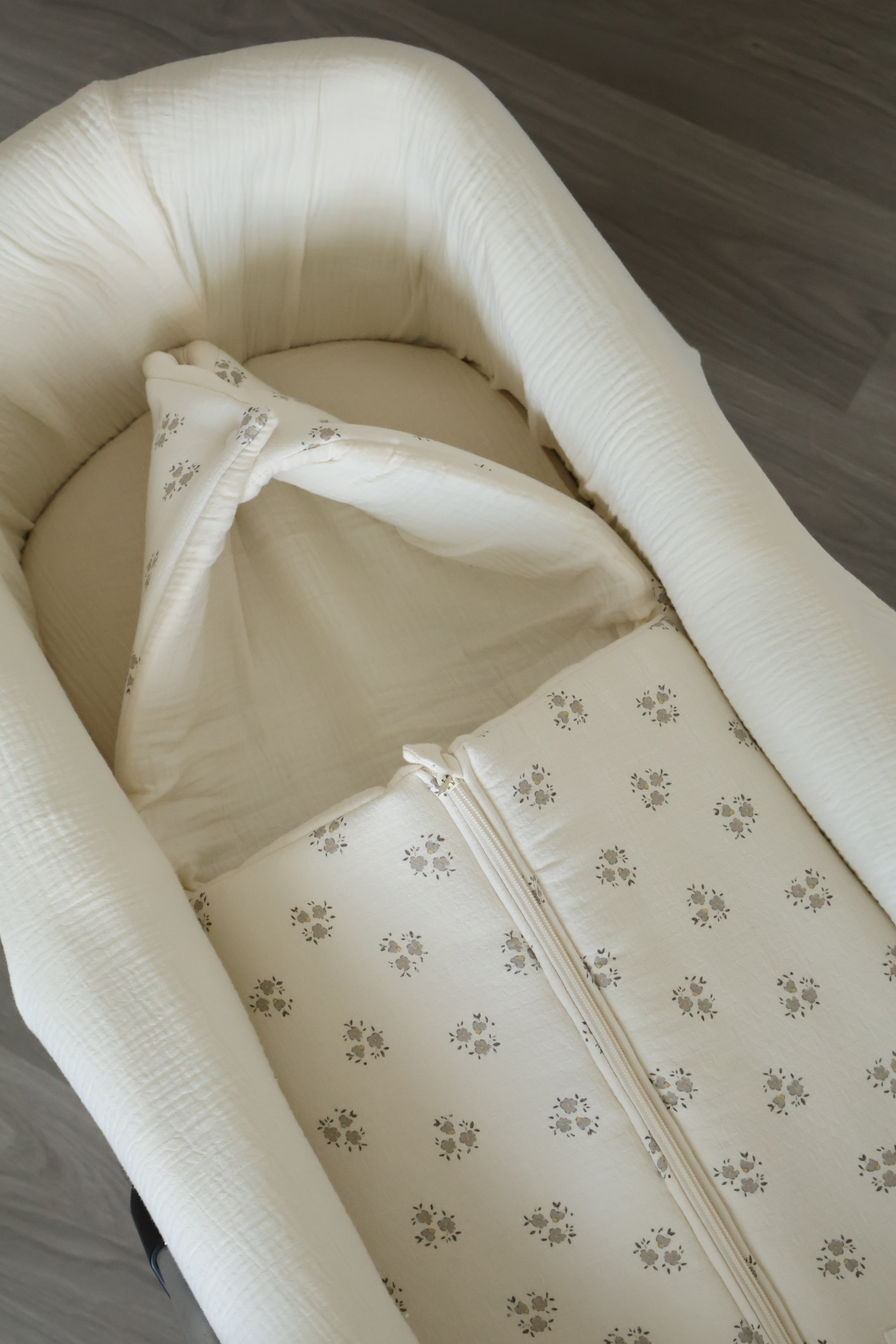 Saco Capazo Inti Gris + Gasa Cruda