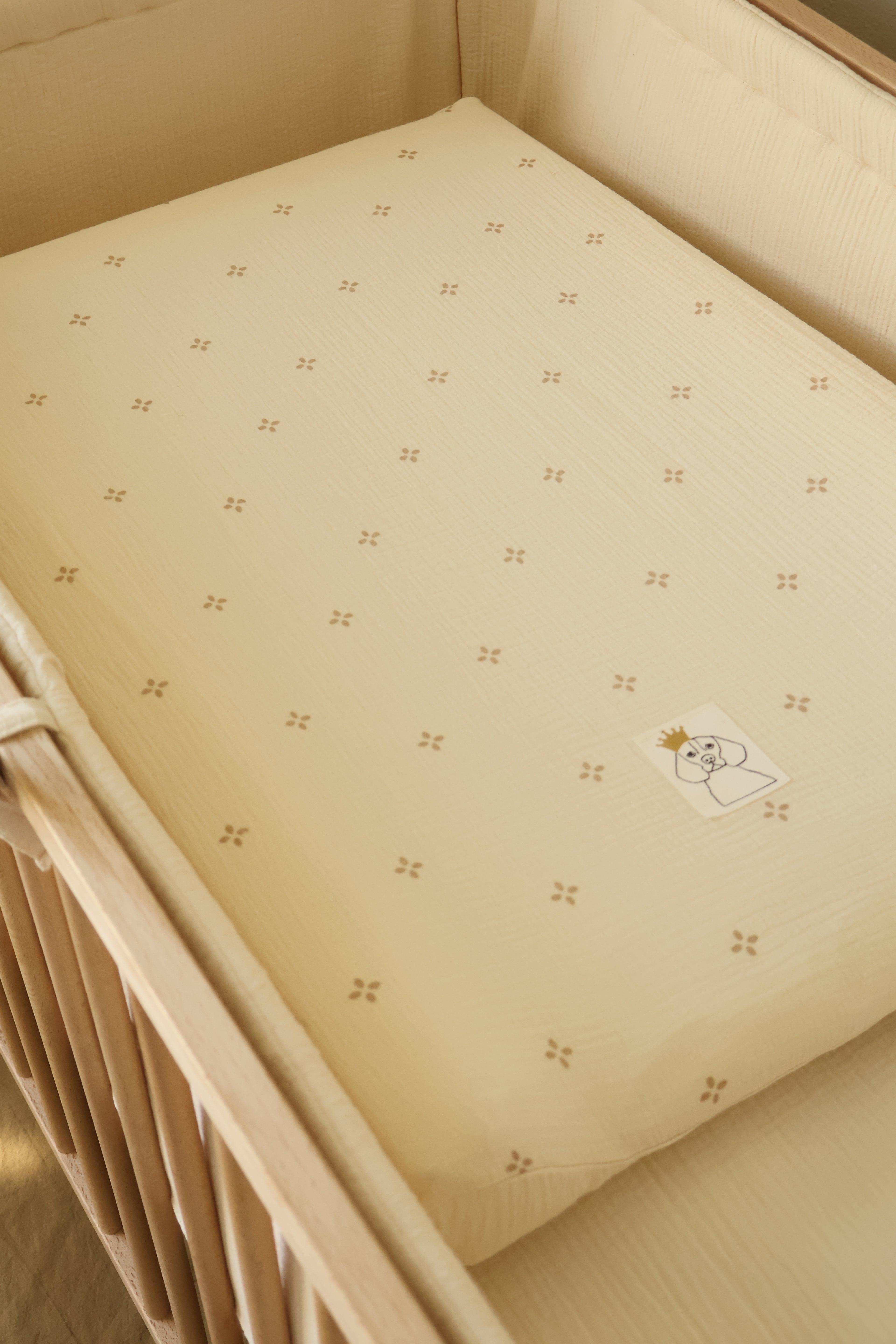 Housse de matelas à langer rectangulaire en gaze Dahlia