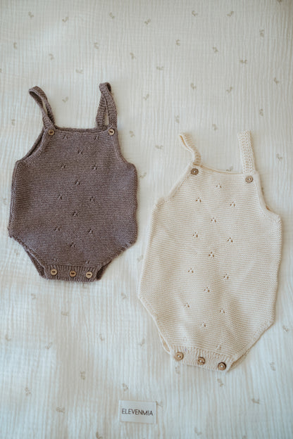Pelele Punto Tricot Gris