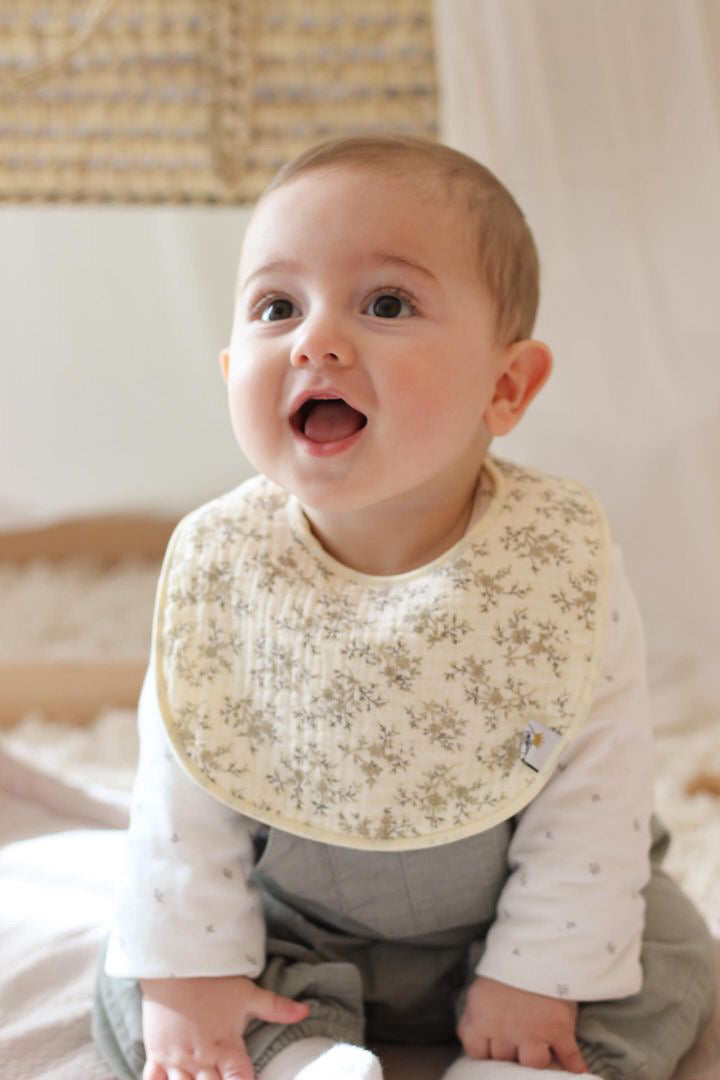 Mon bavoir en gaze + tissu éponge