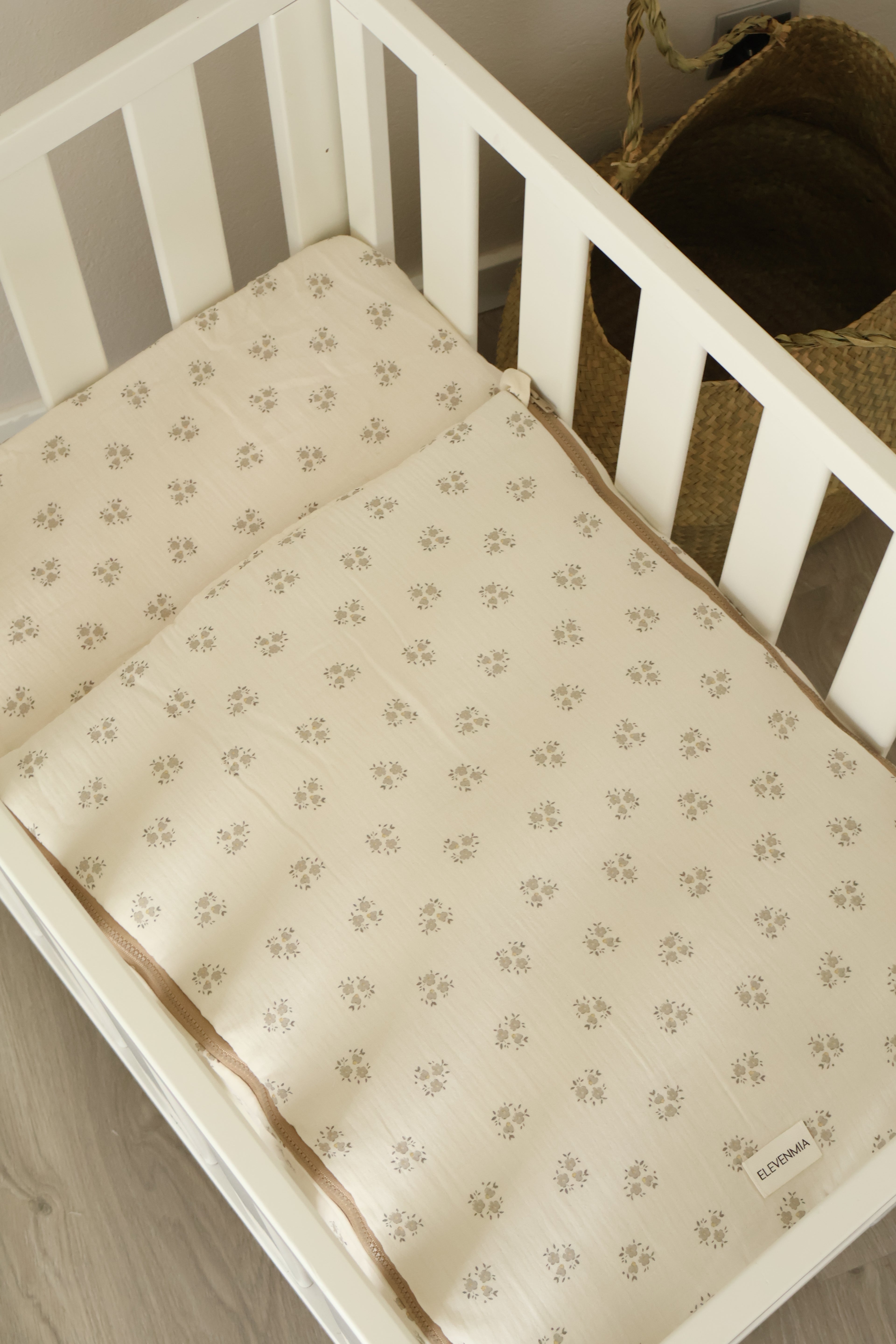 Sac de fond pour mini-berceau 80x50 Gaze Sia Gris