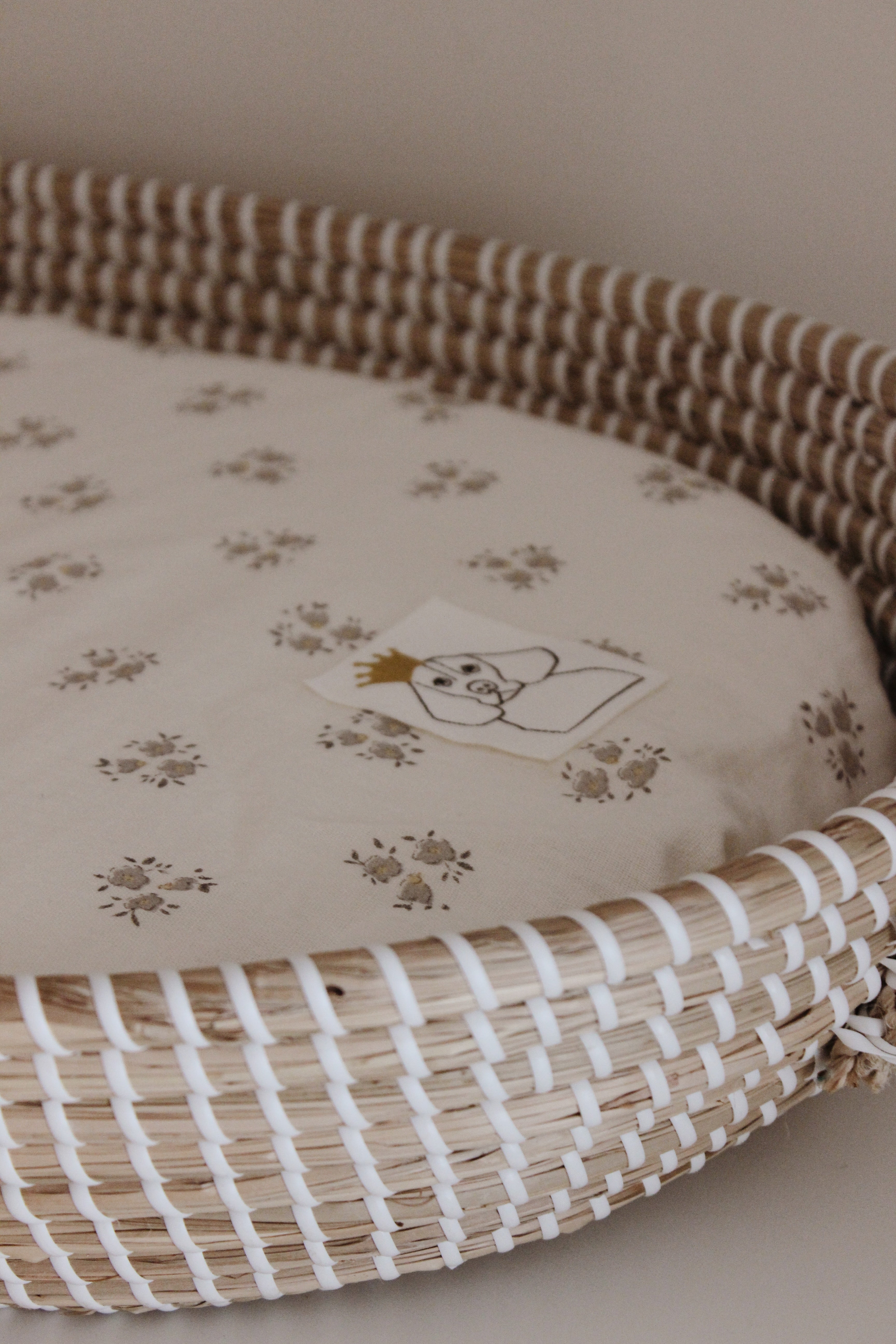 Housse de matelas à langer ovale Sia grise