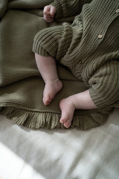 Buzo Punto Tricot Verde Oliva