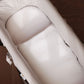 Carrycot Cover Grey Vichy + Beige Muslin