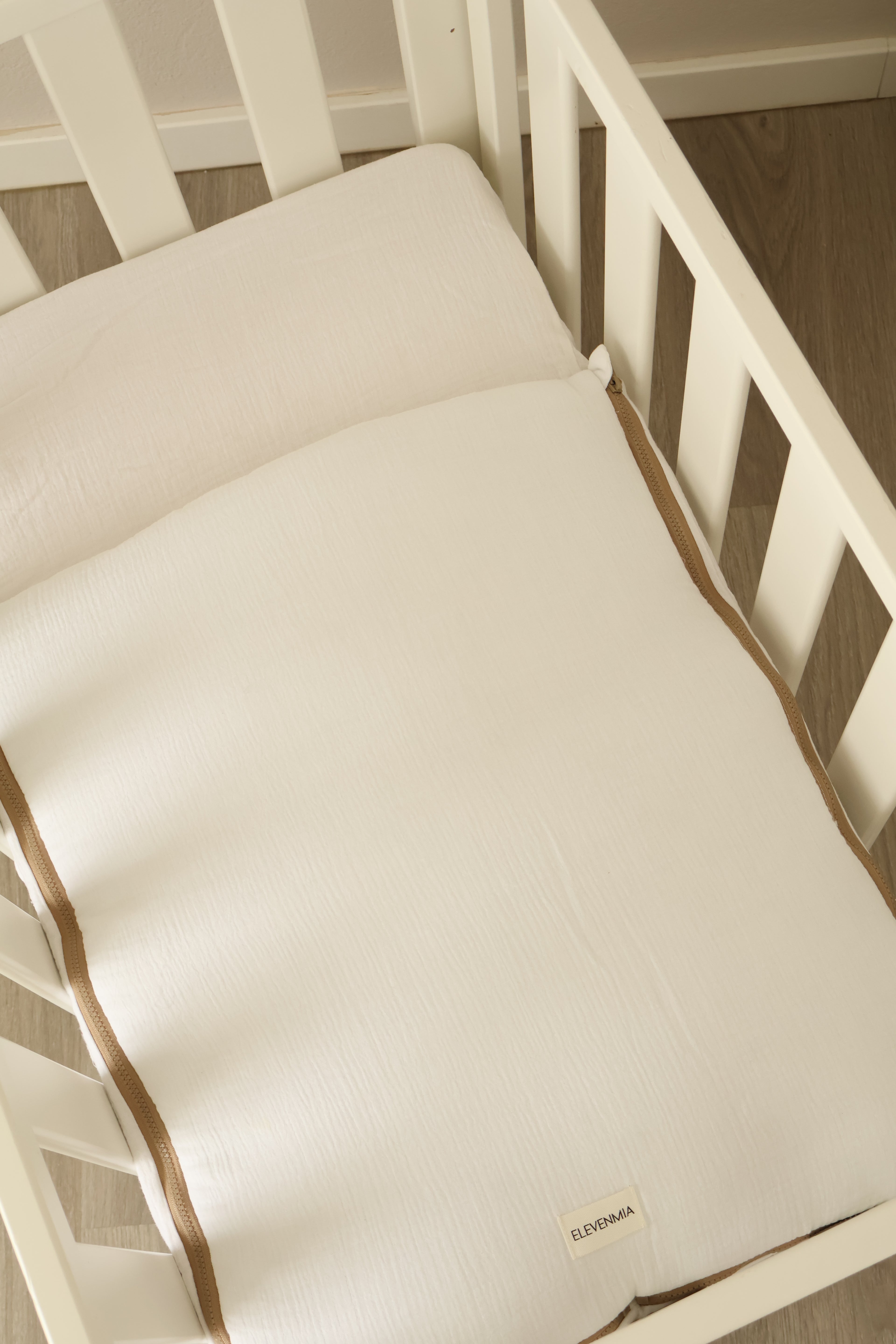 Sac de fond pour mini-berceau 80 x 50 en gaze blanche