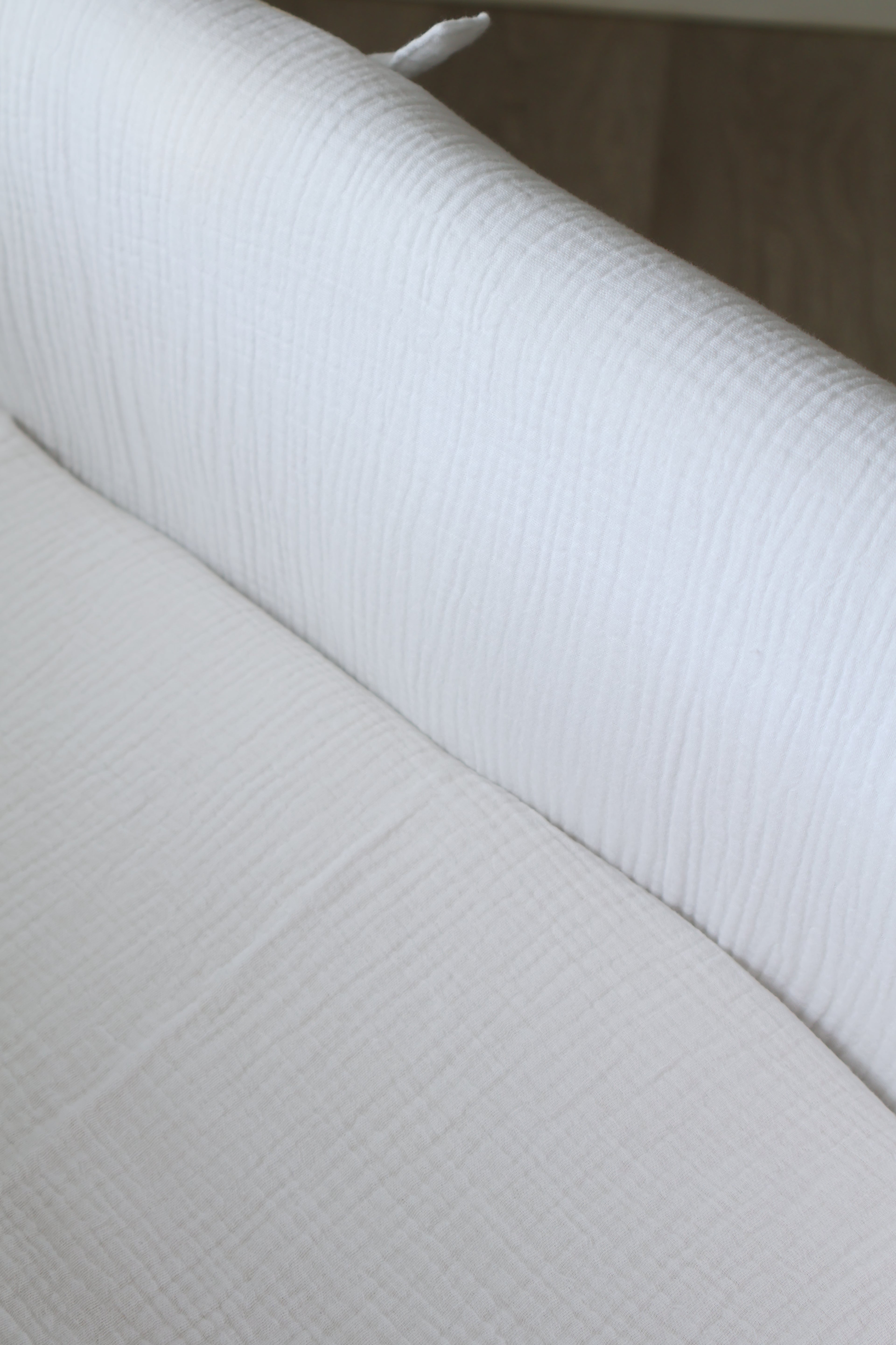 Drap de dessous en gaze blanche