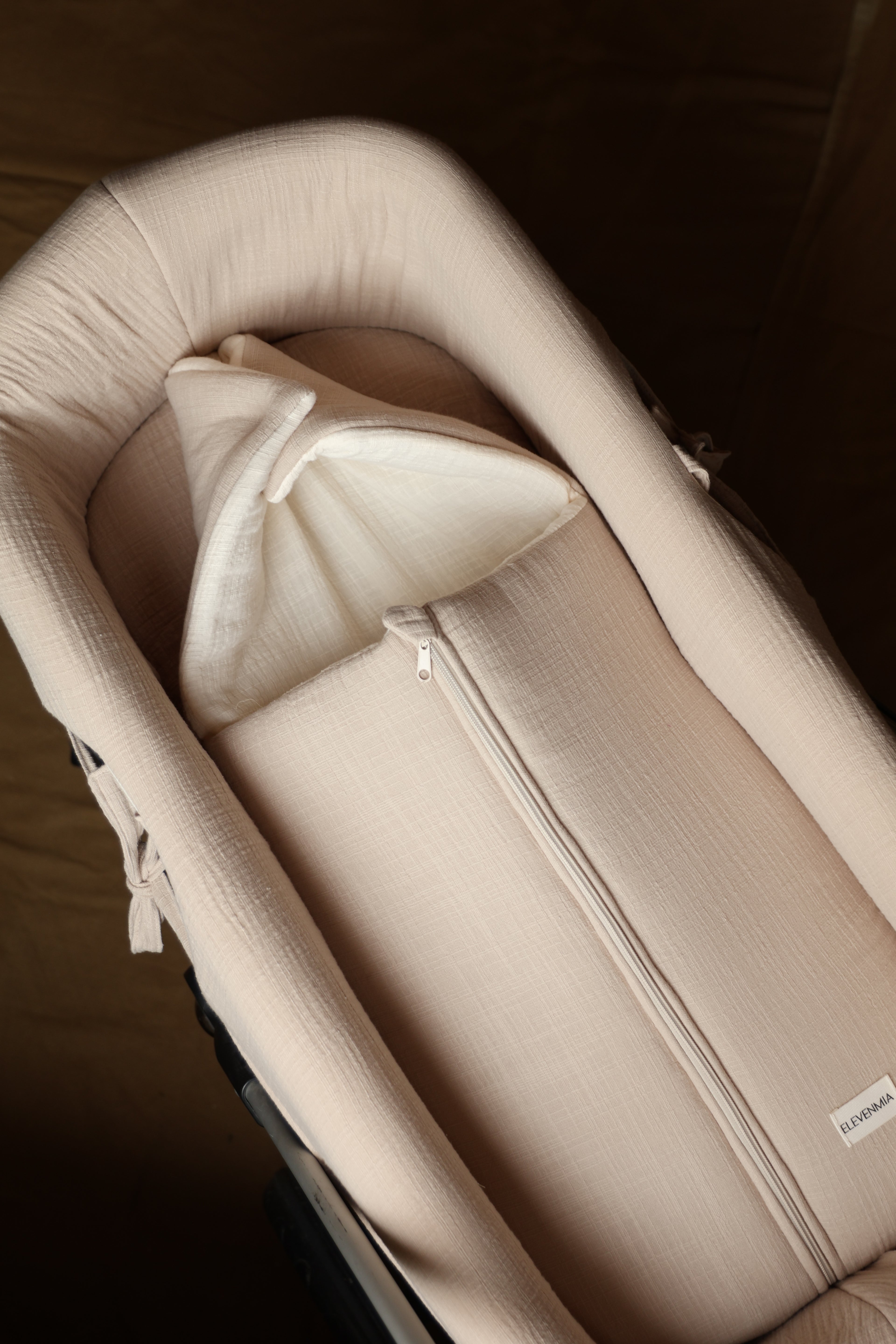 Saco Capazo Gasa Rústica Arena + Gasa Rústica Nata