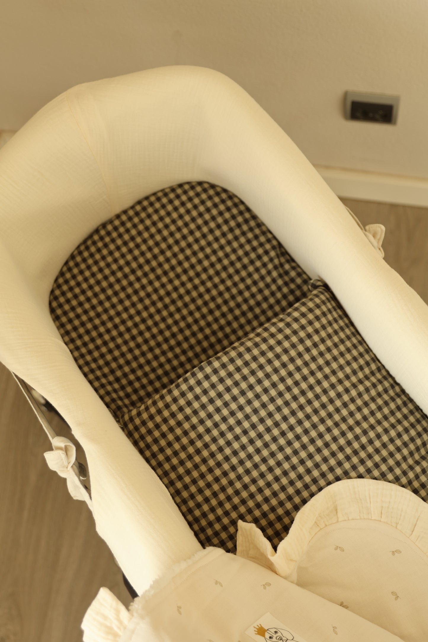 Saco Bajera Cochecito Vichy Verde Militar