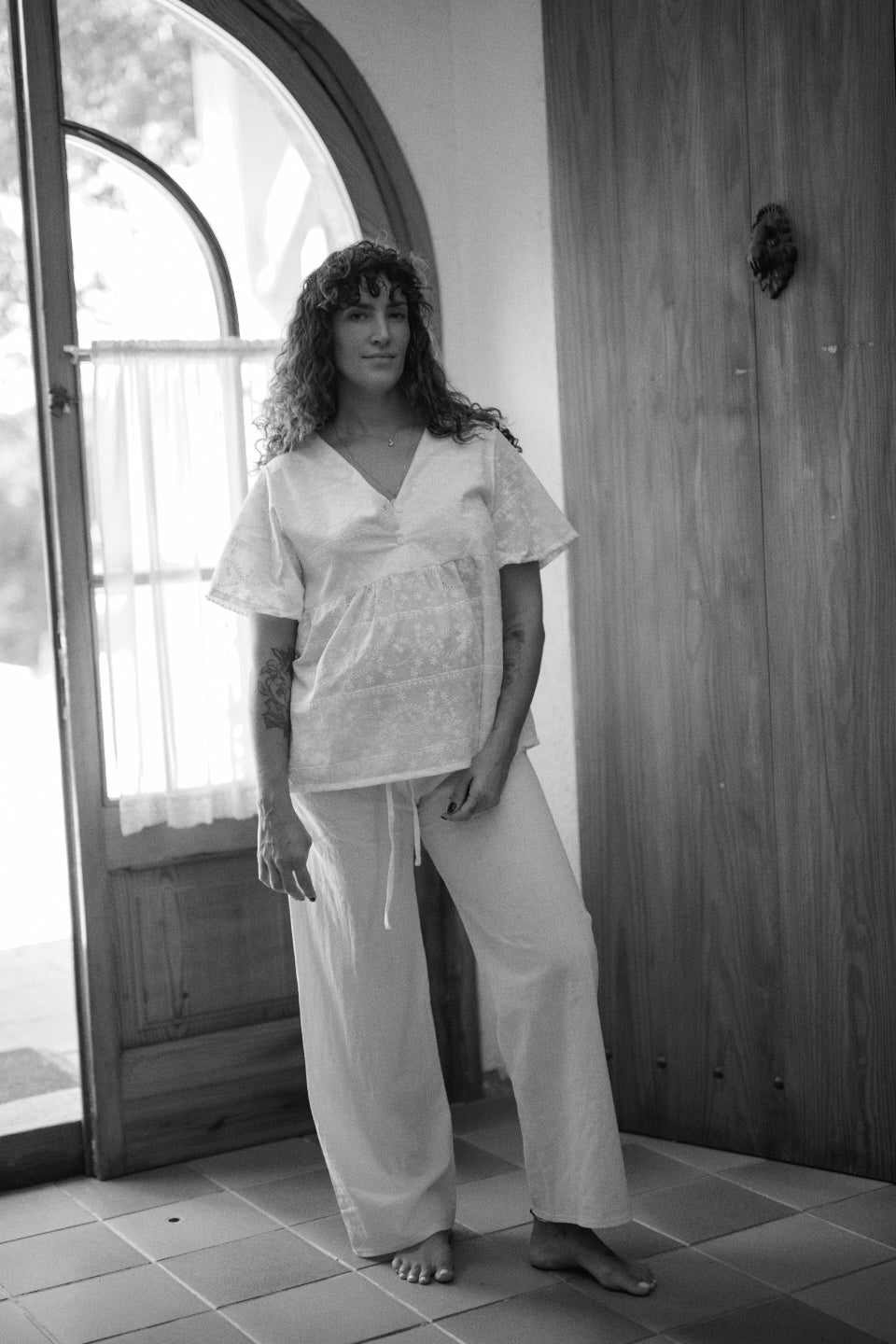 Conjunto Dos Piezas Maternity Voilé Bordado