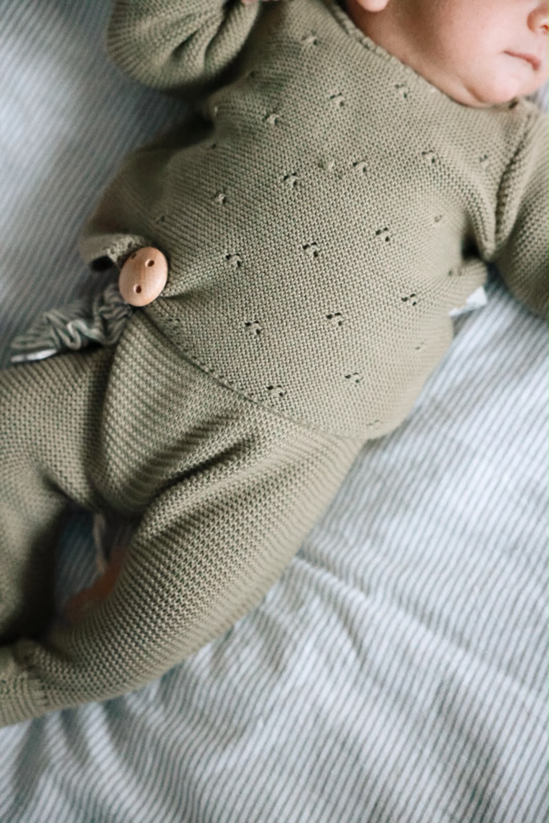 Conjunto Punto Tricot Verde Oliva