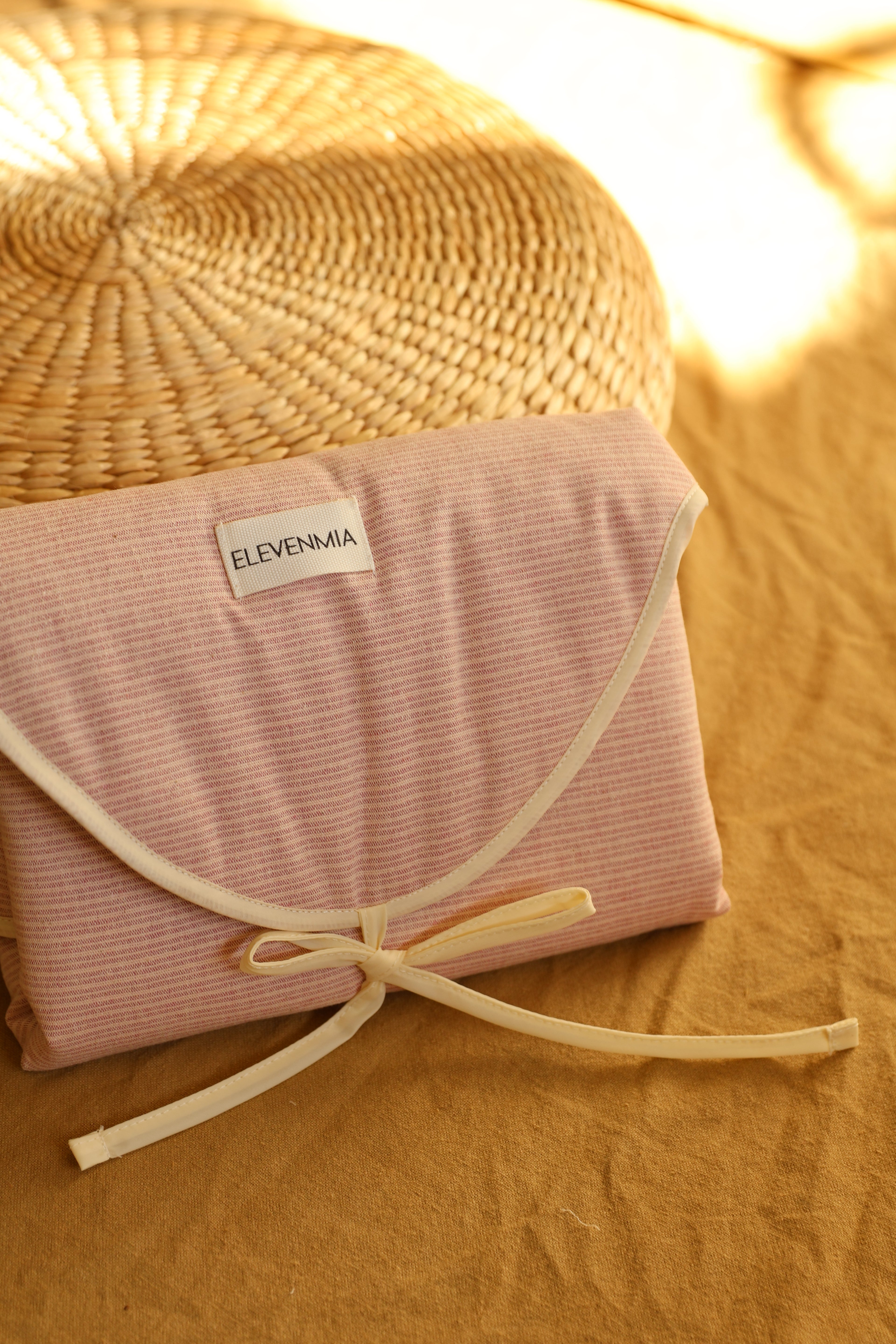 Cambiador Portátil XL Mini Stripe Rosa