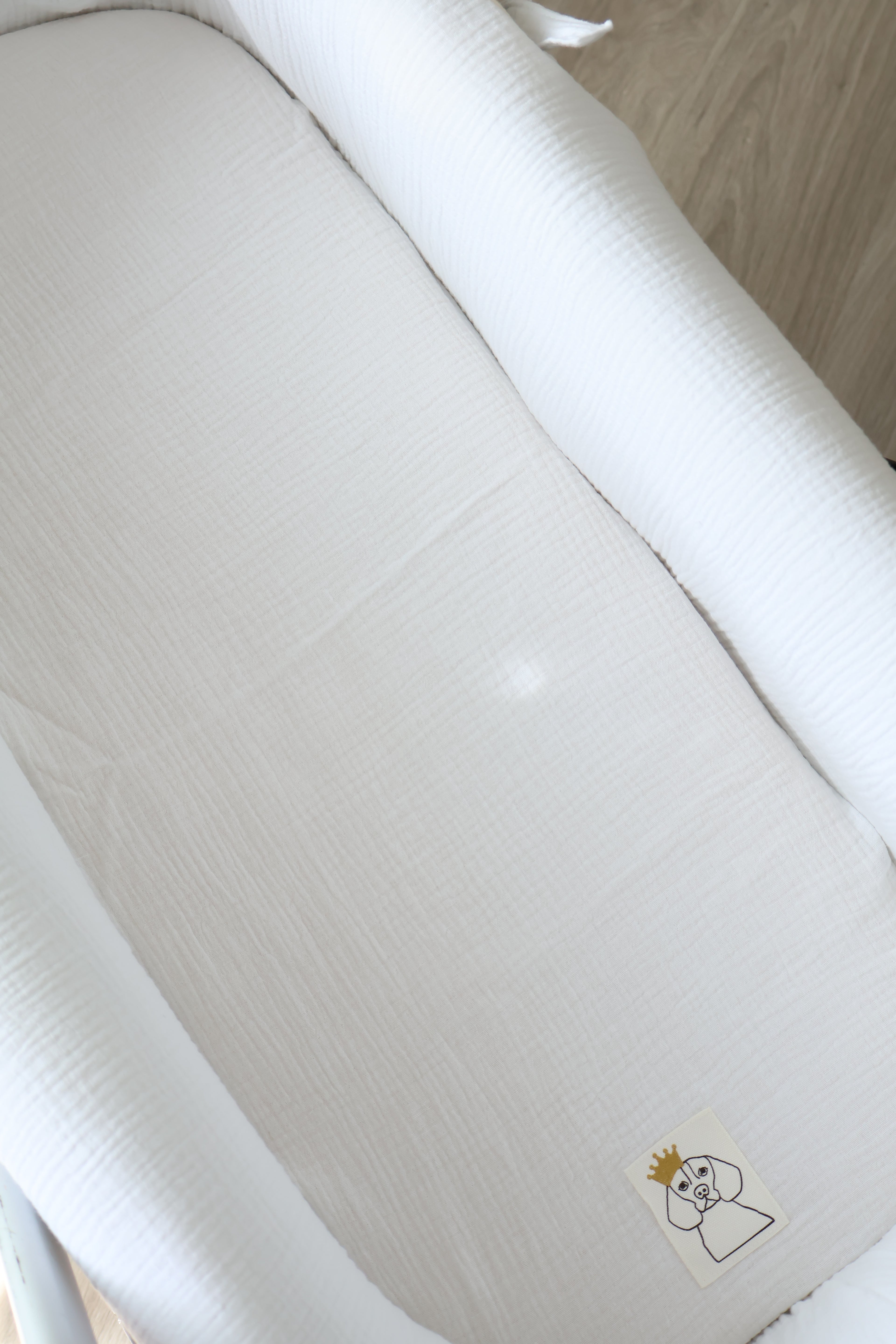 Drap de dessous en gaze blanche