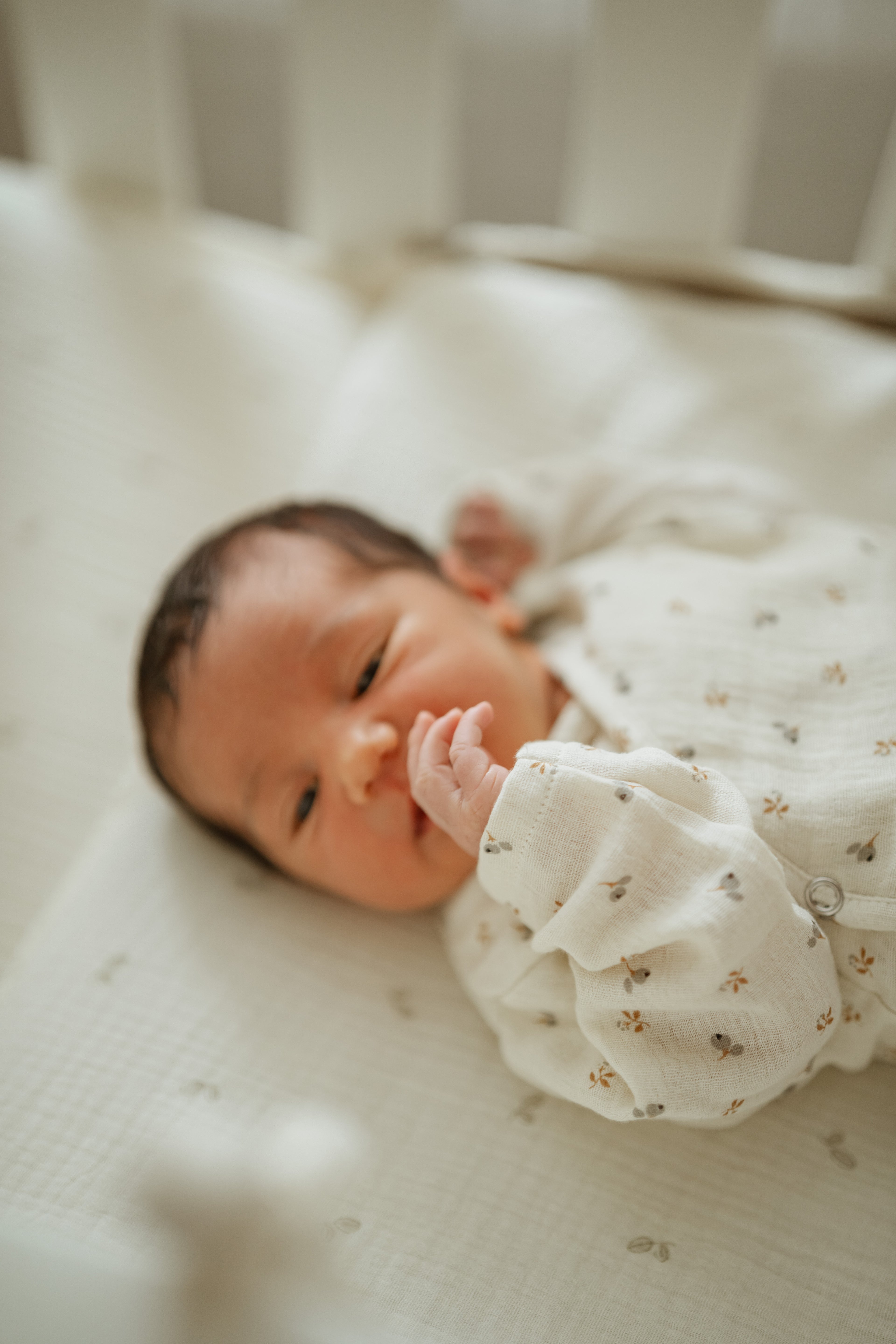 Sac de fond pour mini-berceau 80 x 50 en gaze olive