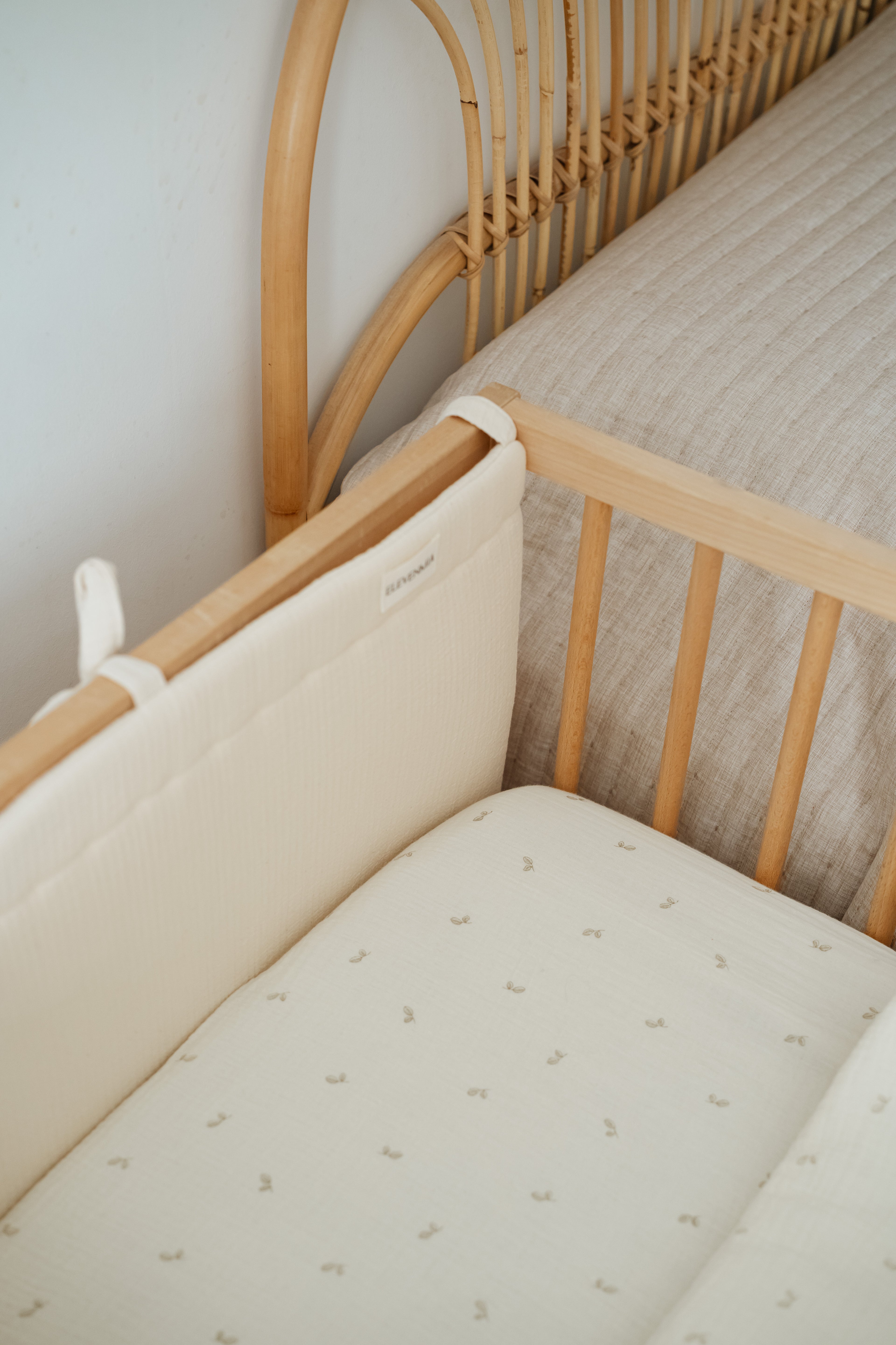 Sac à fond de berceau 60 x 120 en gaze olive