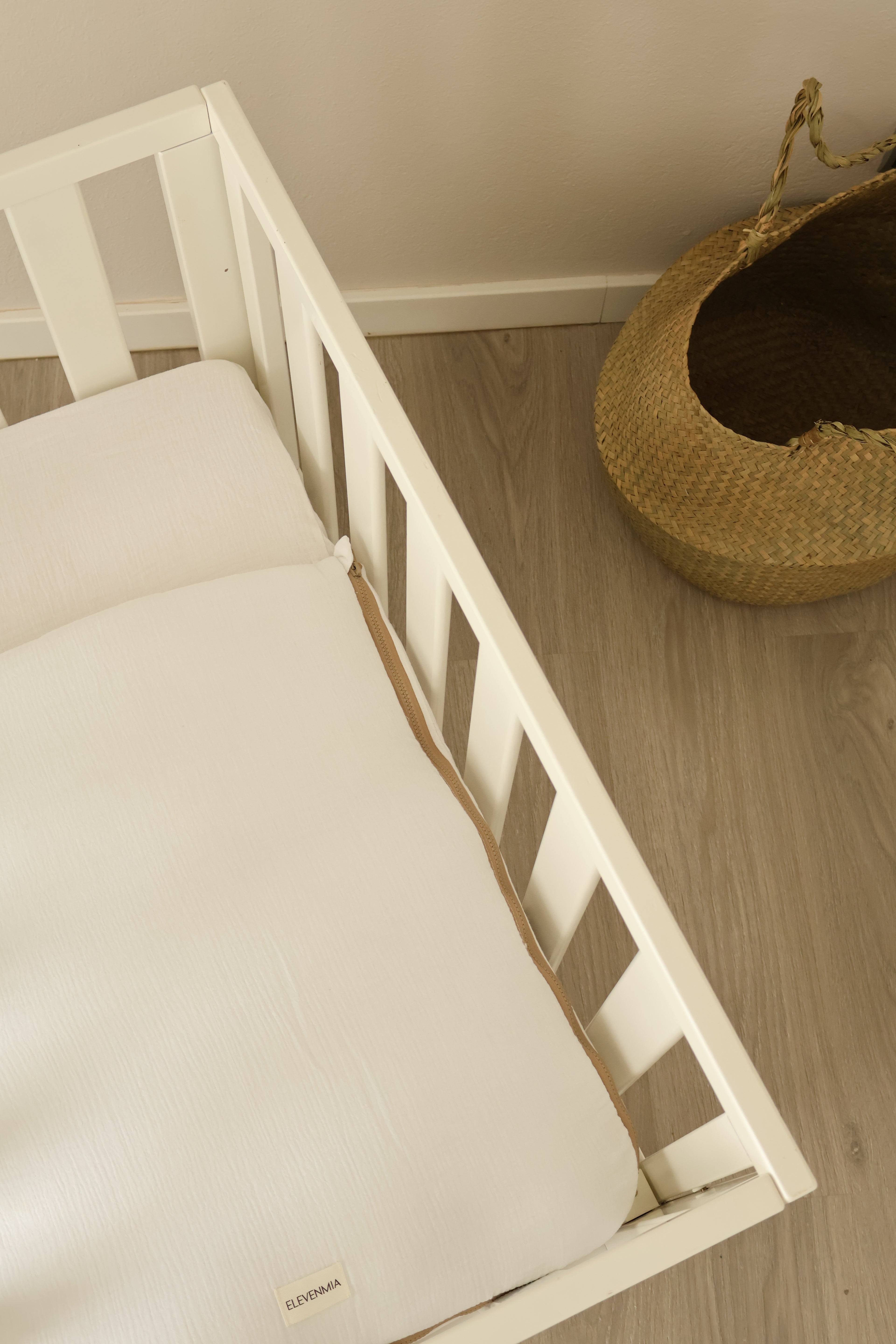 Sac de fond pour mini-berceau 80 x 50 en gaze blanche