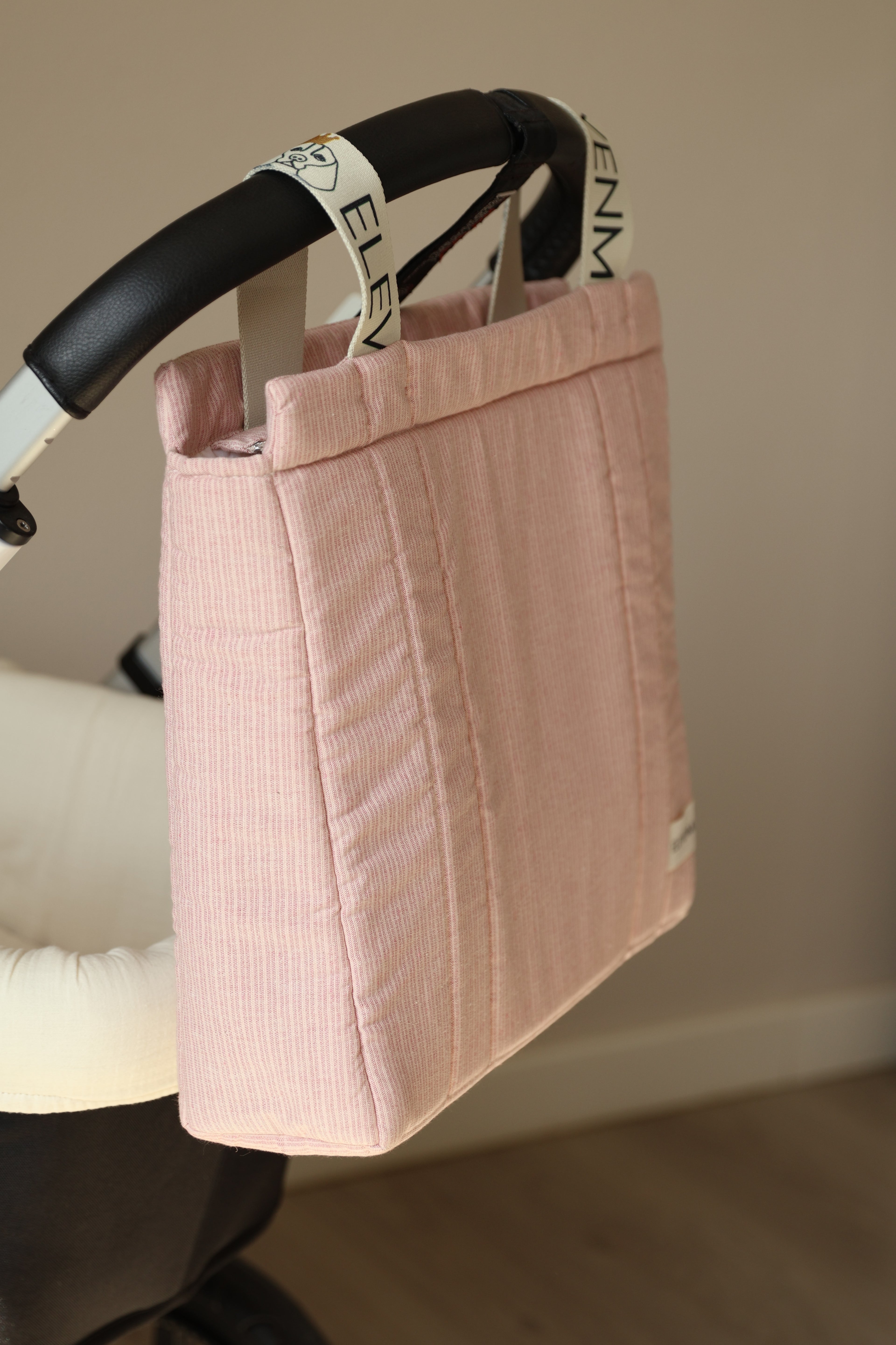Bolso Big Mini Stripe Rosa