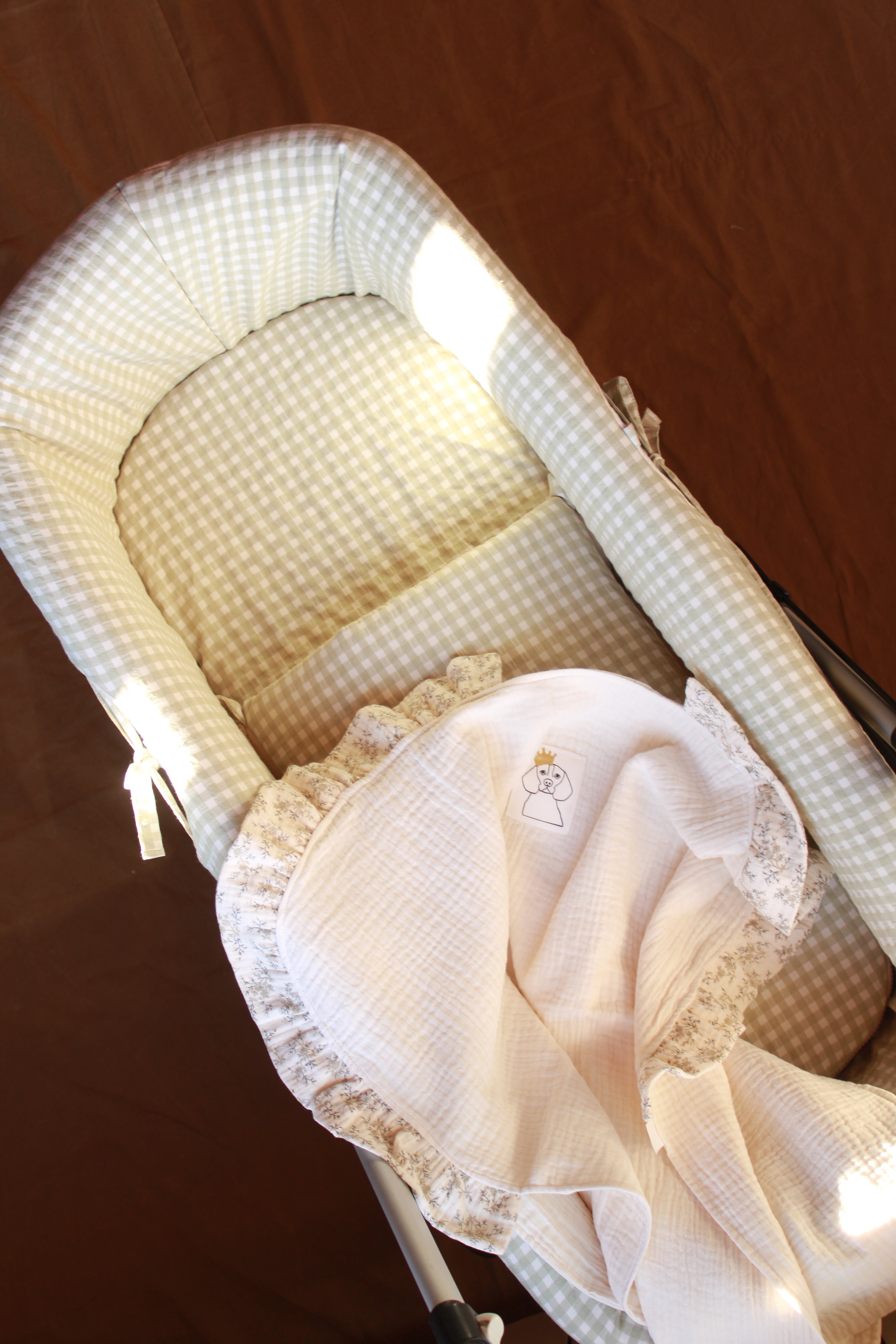 Saco Bajera Cochecito Vichy Matcha