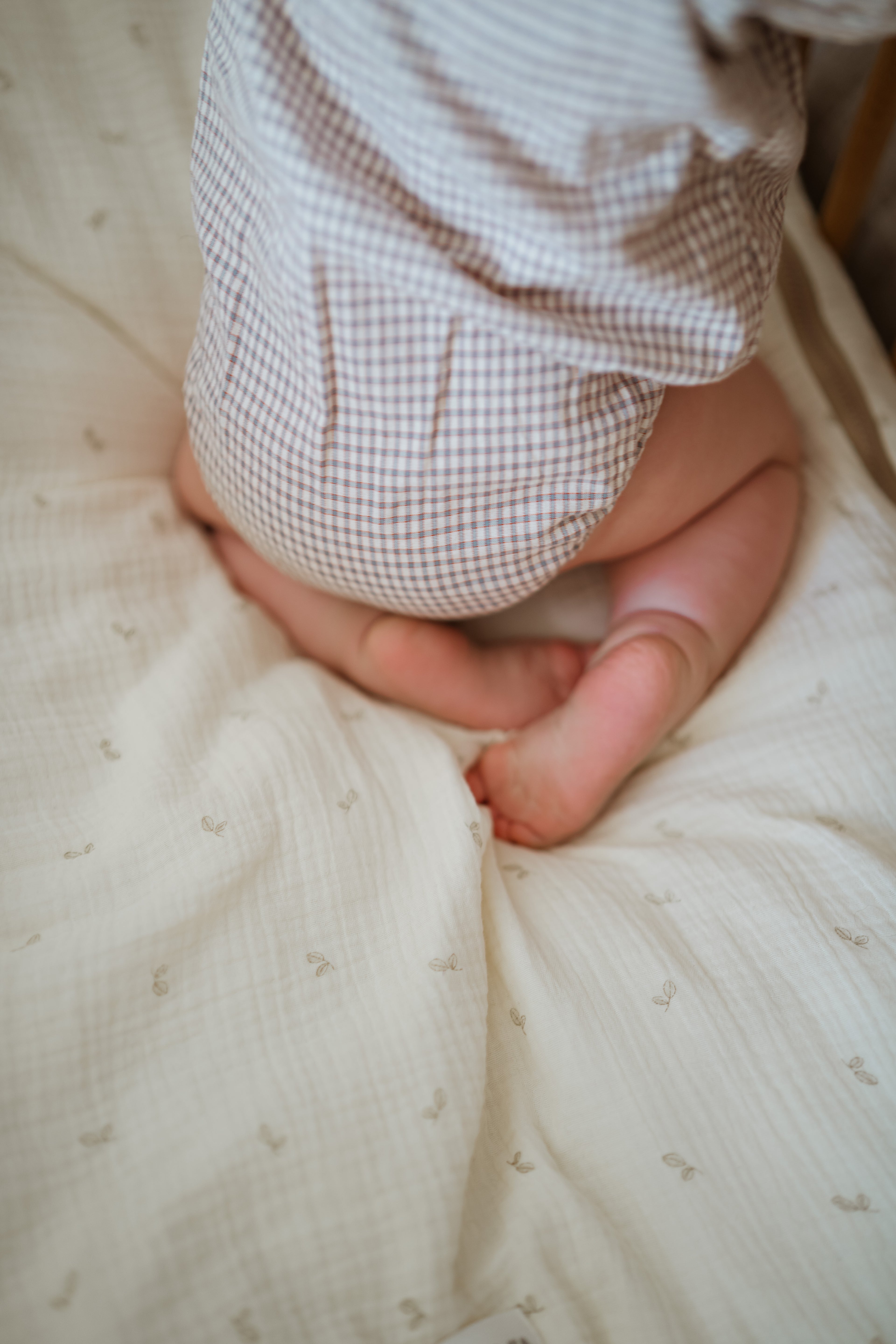 Sac à fond de berceau 60 x 120 en gaze olive