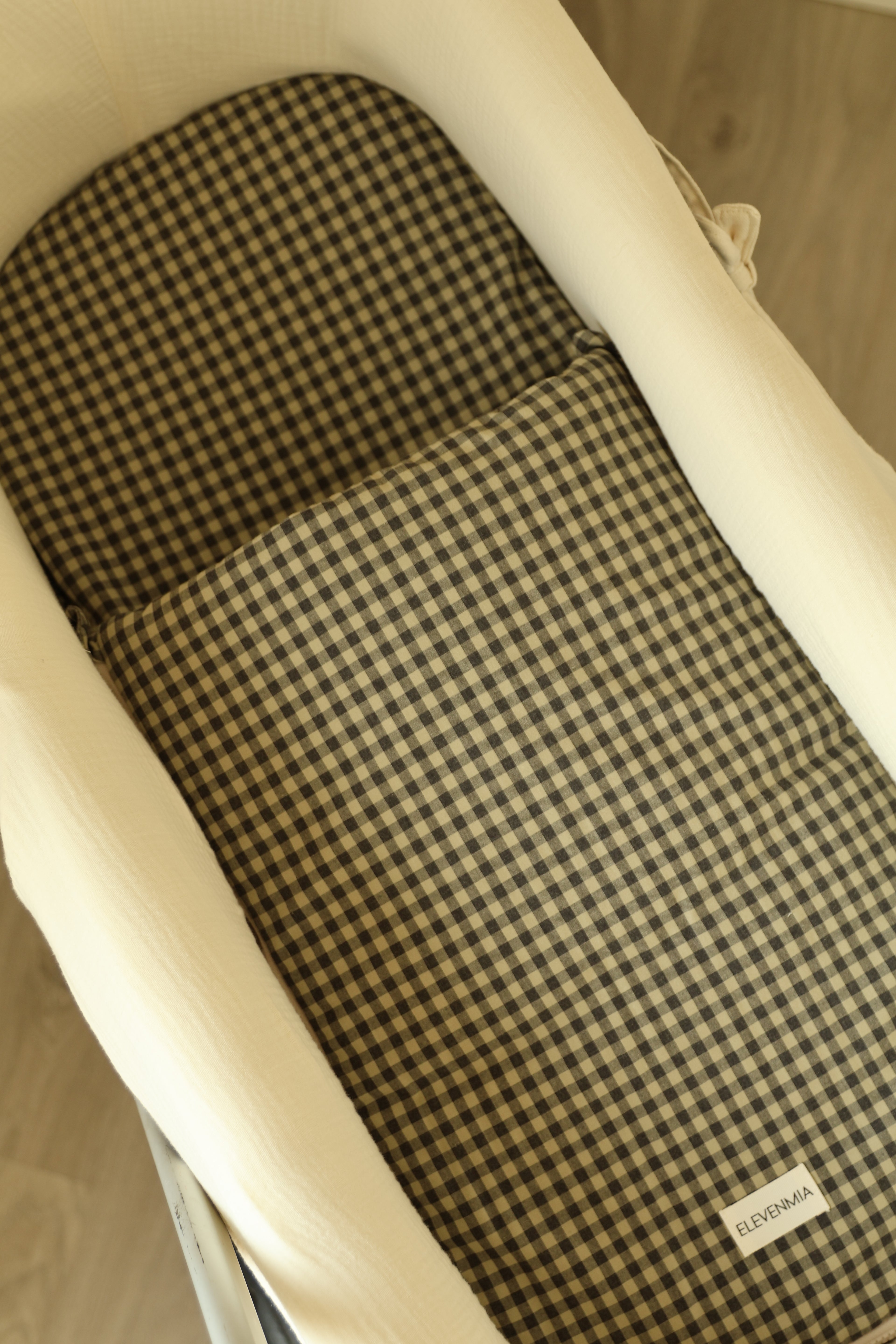 Saco Bajera Cochecito Vichy Verde Militar