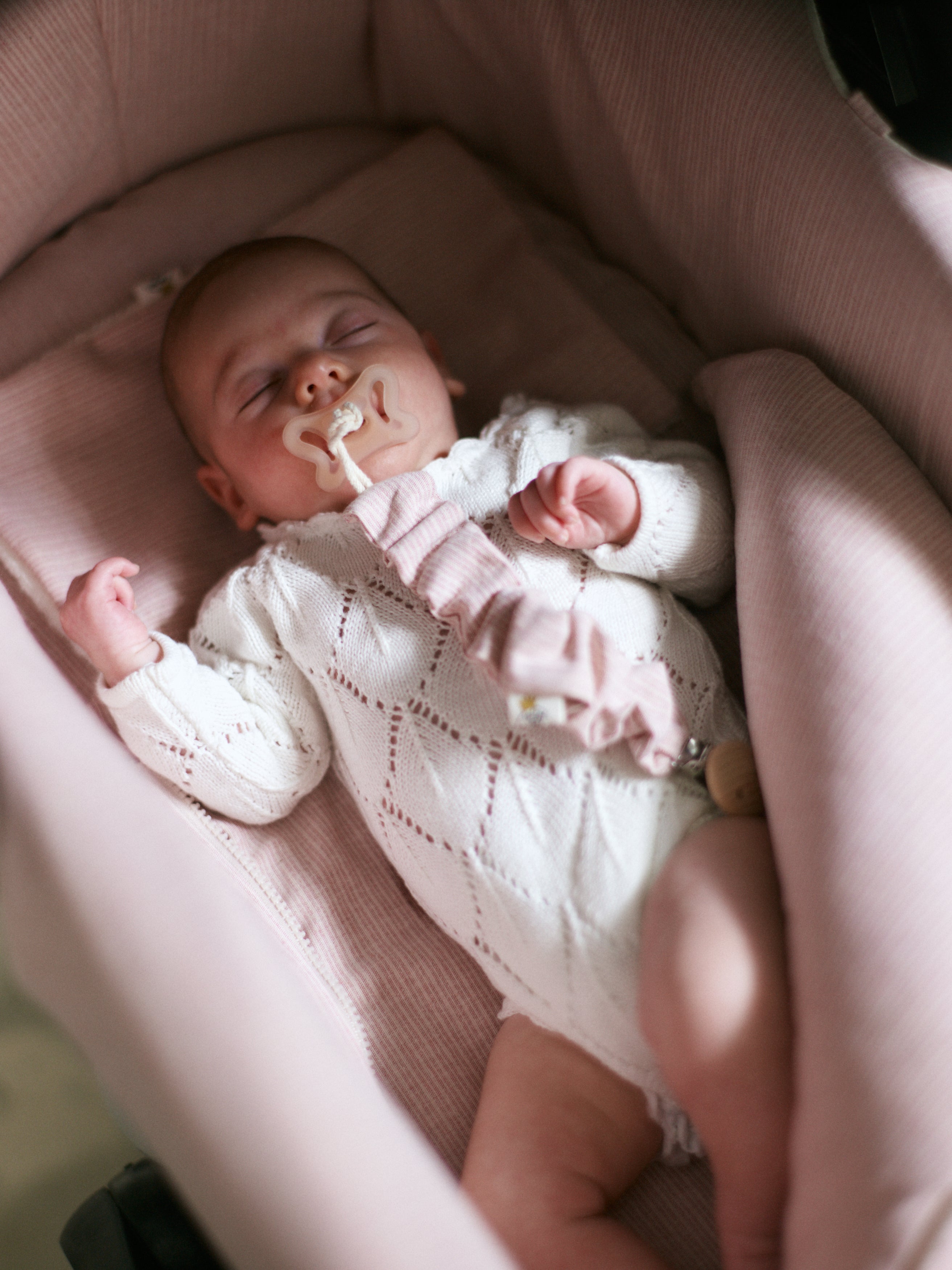 Saco Bajera Cochecito Mini Stripe Rosa