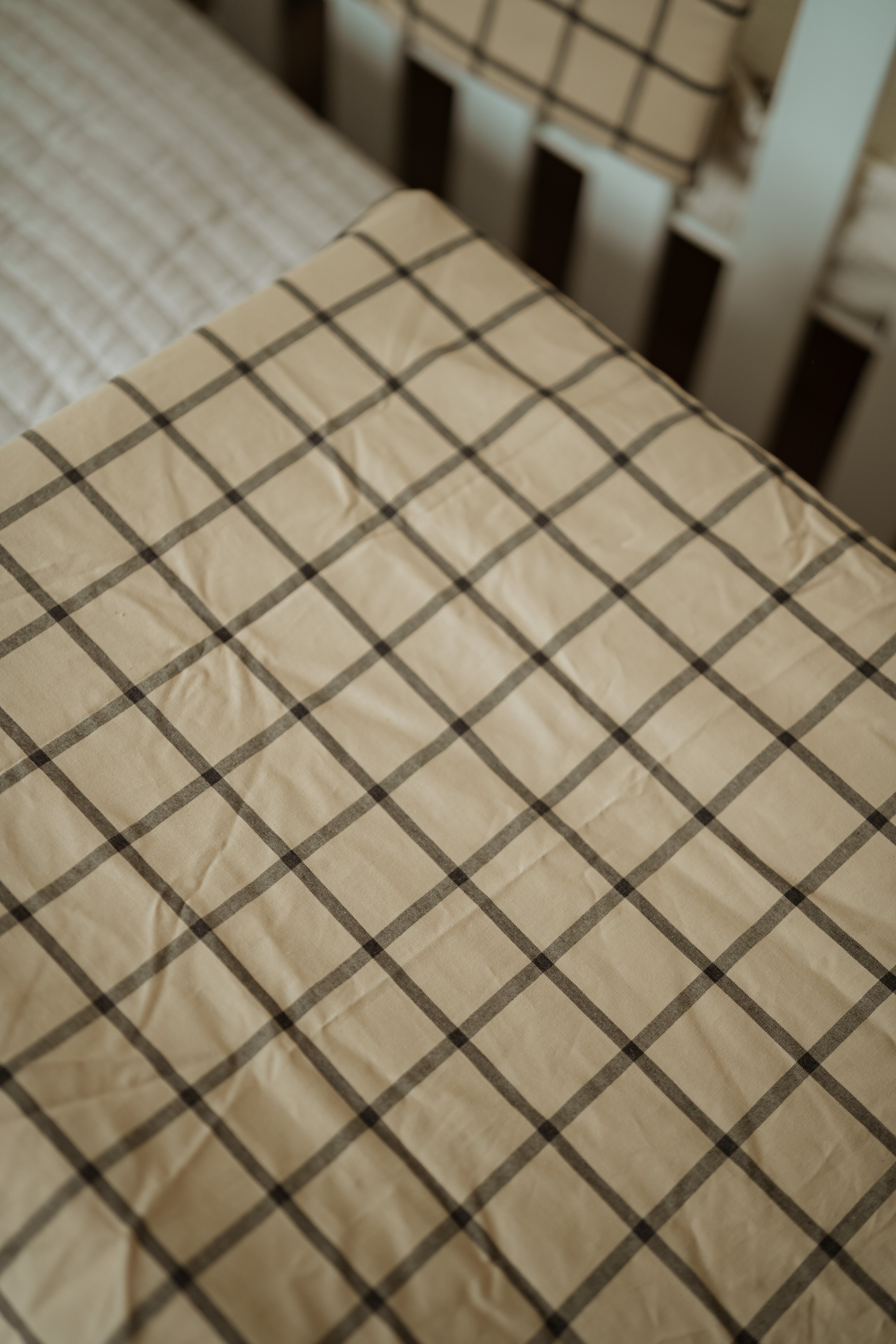 Funda Cambiador Cuadro Ocre