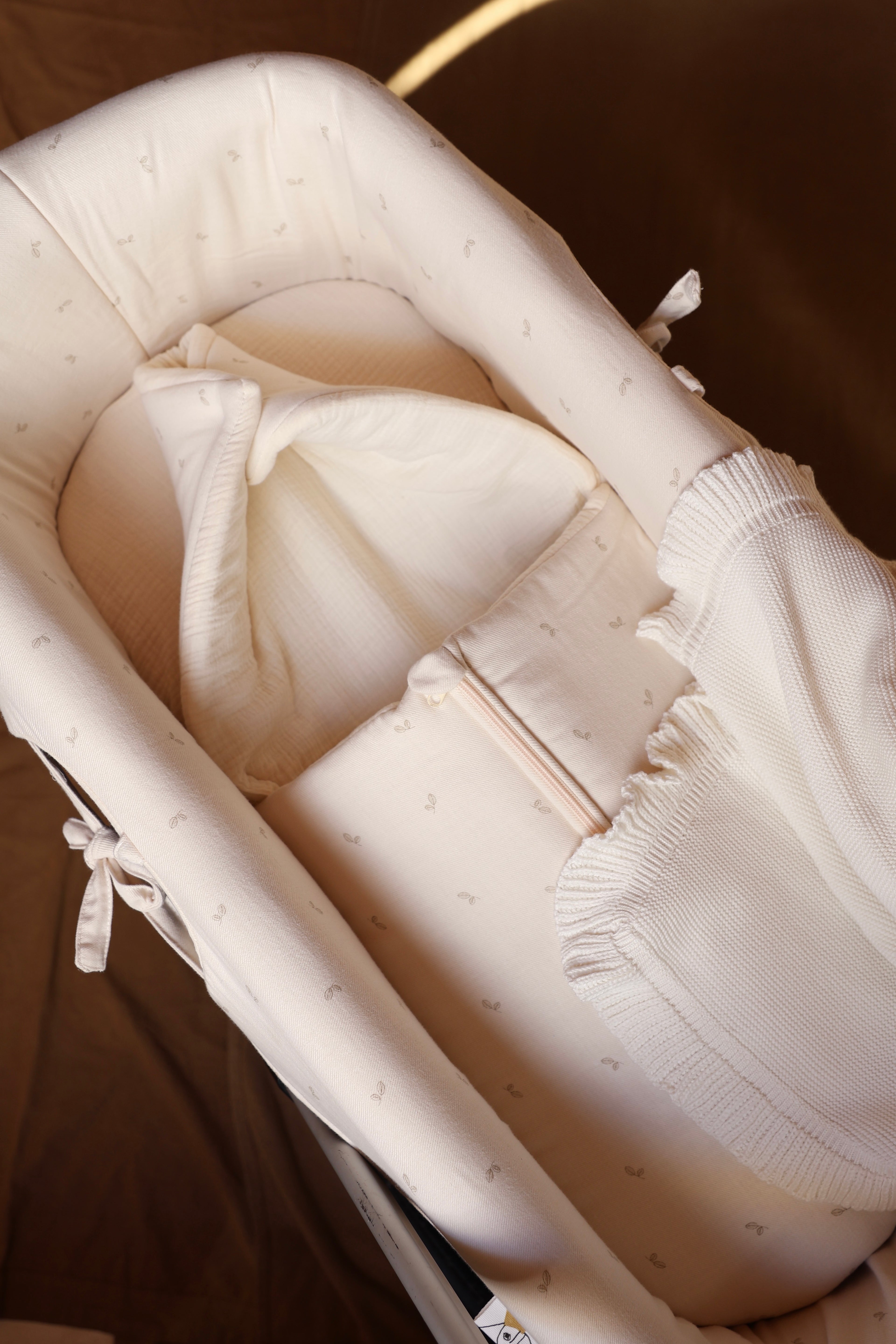 Saco Capazo Cello Oliva + Gasa Cruda