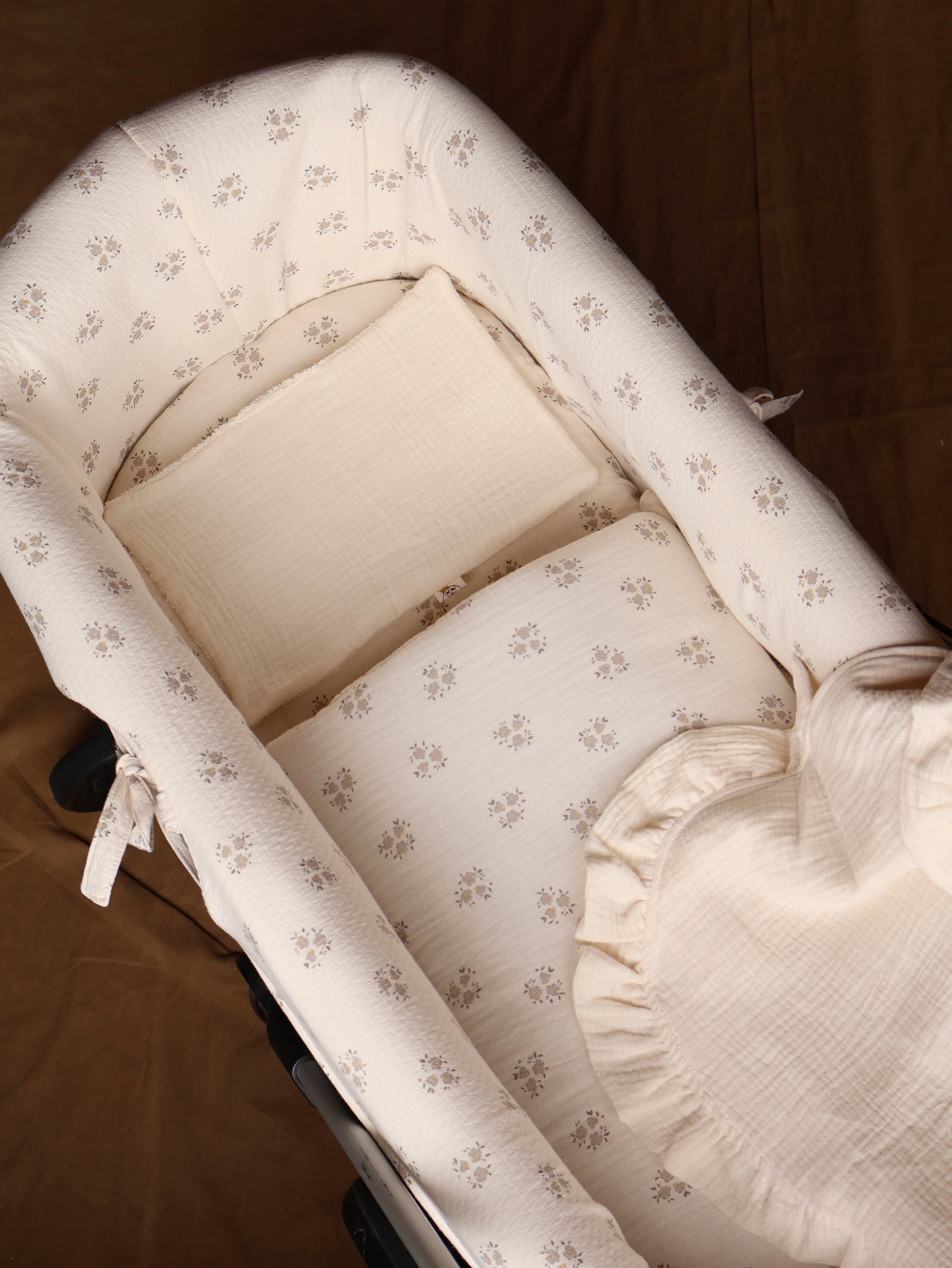 Saco Bajera Cochecito Gasa Sia Gris