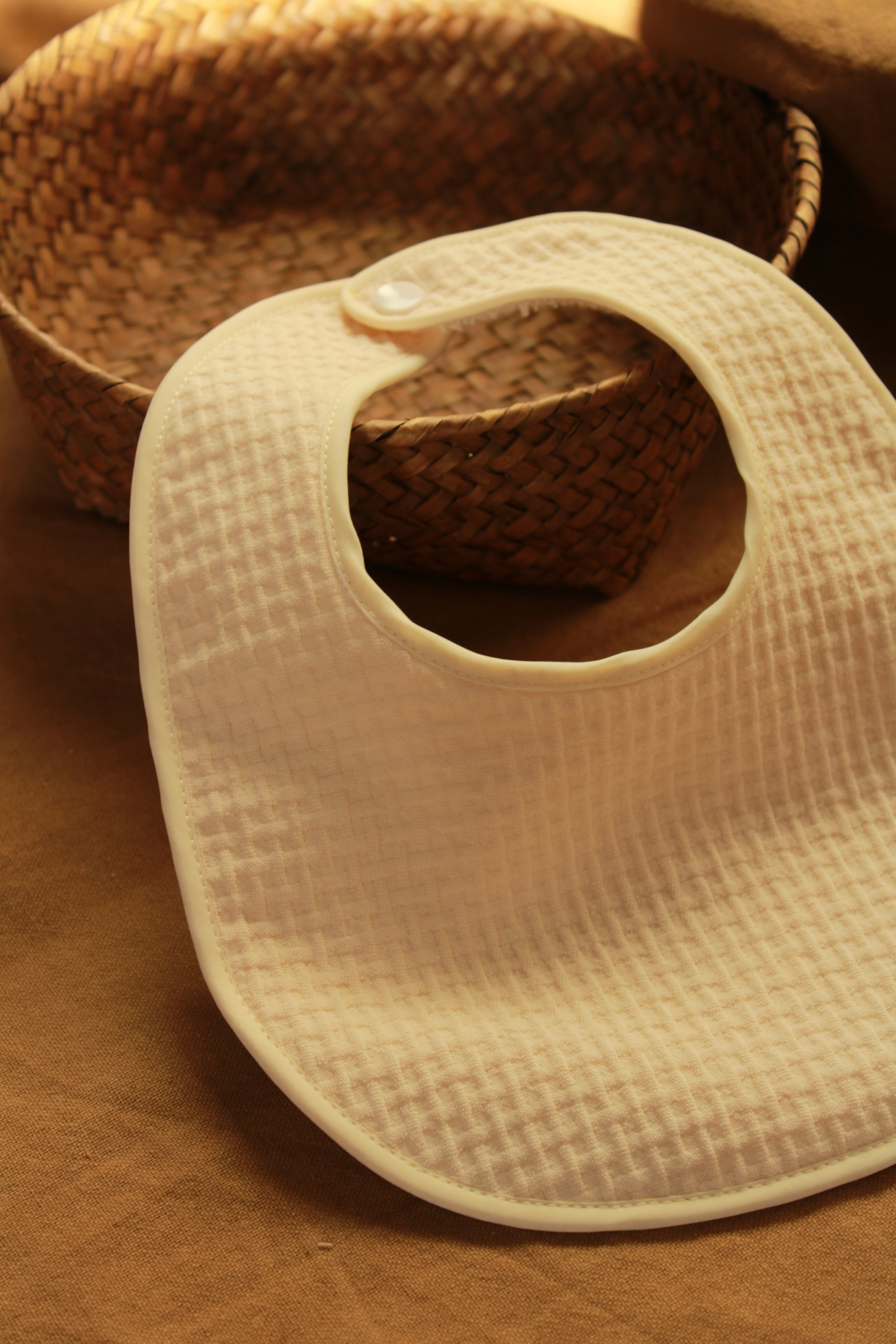 Bavoir Arpi rose + tissu éponge