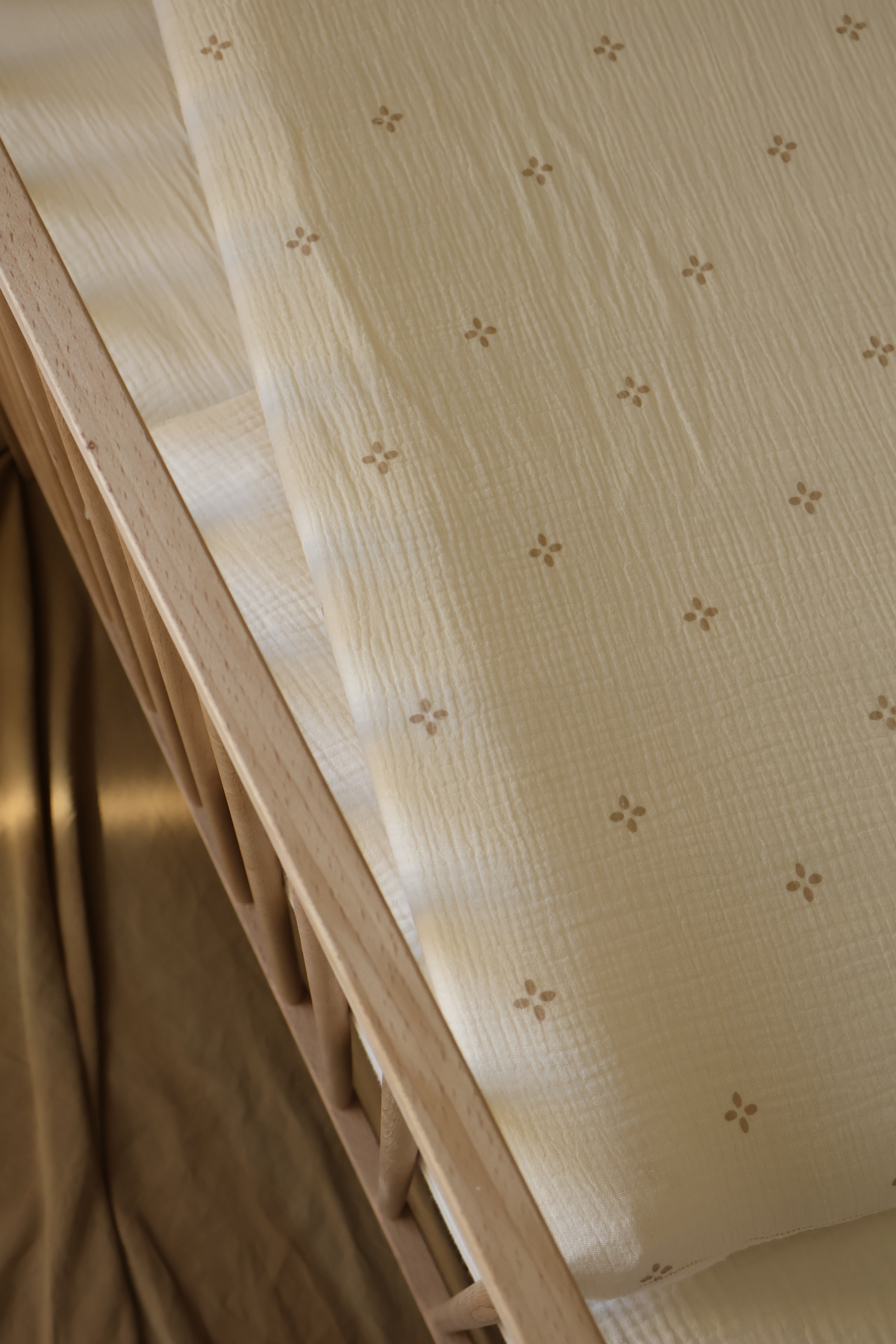 Housse de matelas à langer rectangulaire en gaze Dahlia