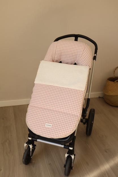 Saco Silla Cochecito Vichy Rosa