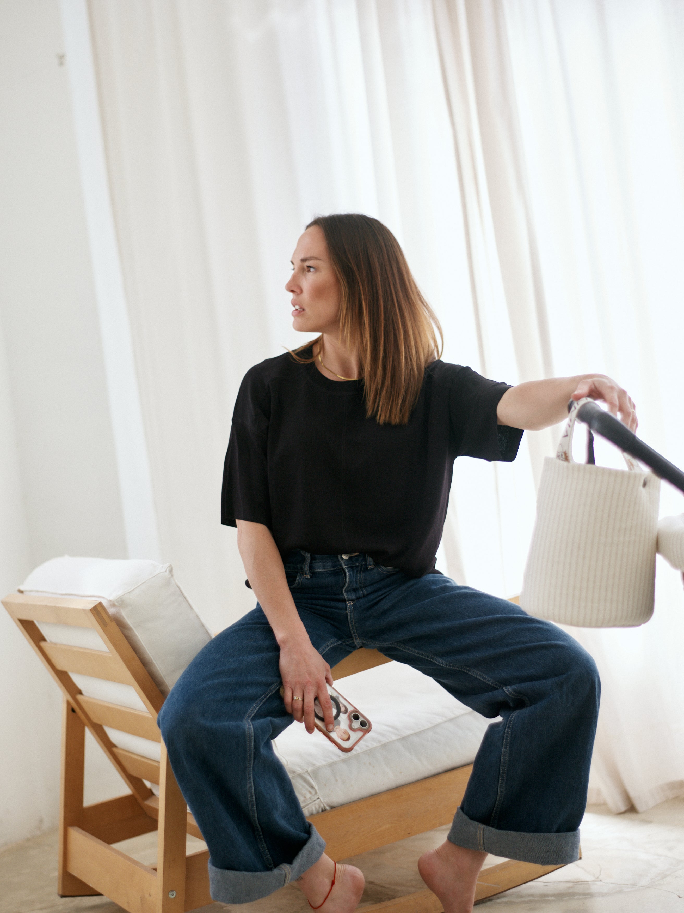 Bolso Mandana Mini Stripe Arena