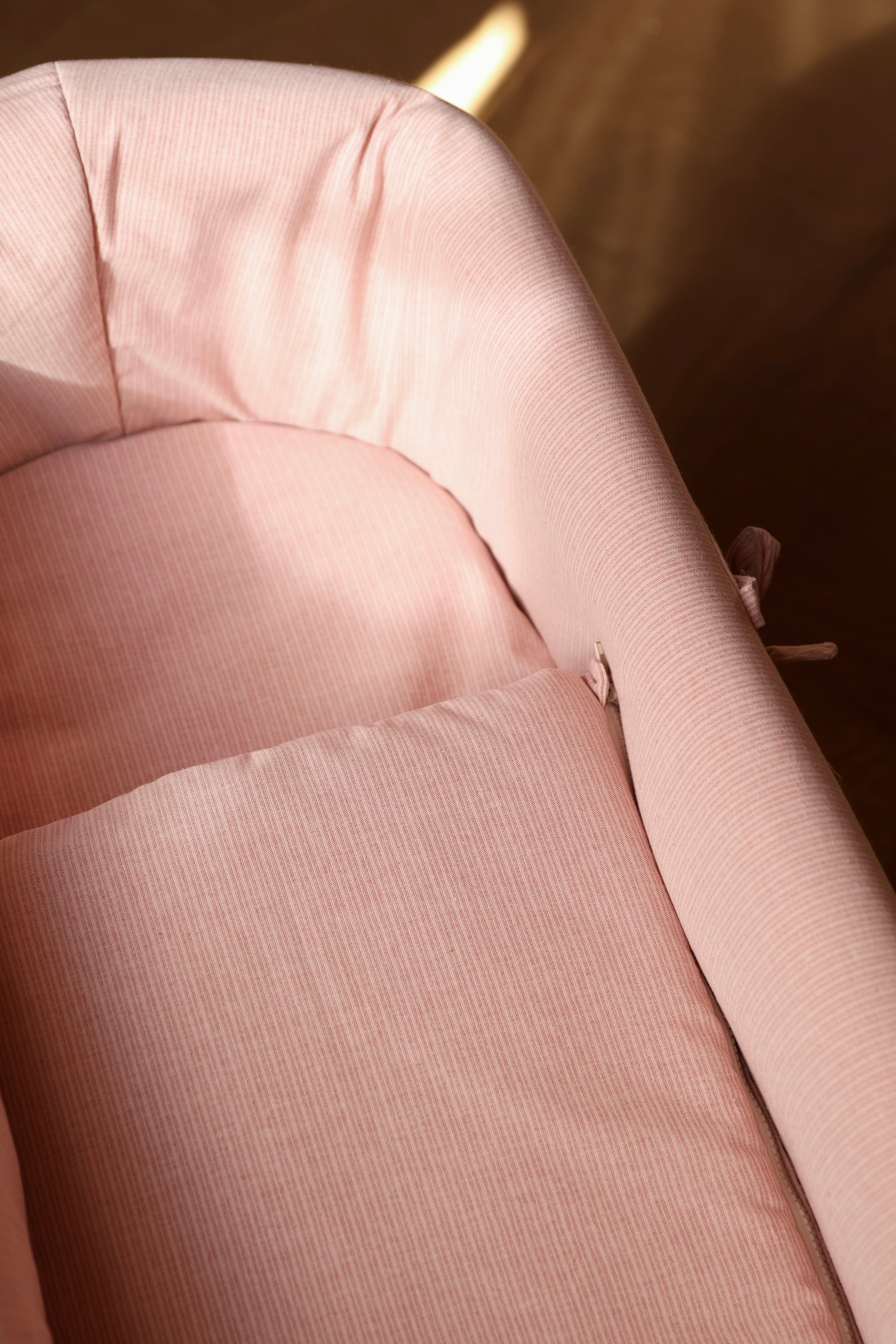 Vestidura Cochecito Mini Stripe Rosa + Gasa Cruda Reversible