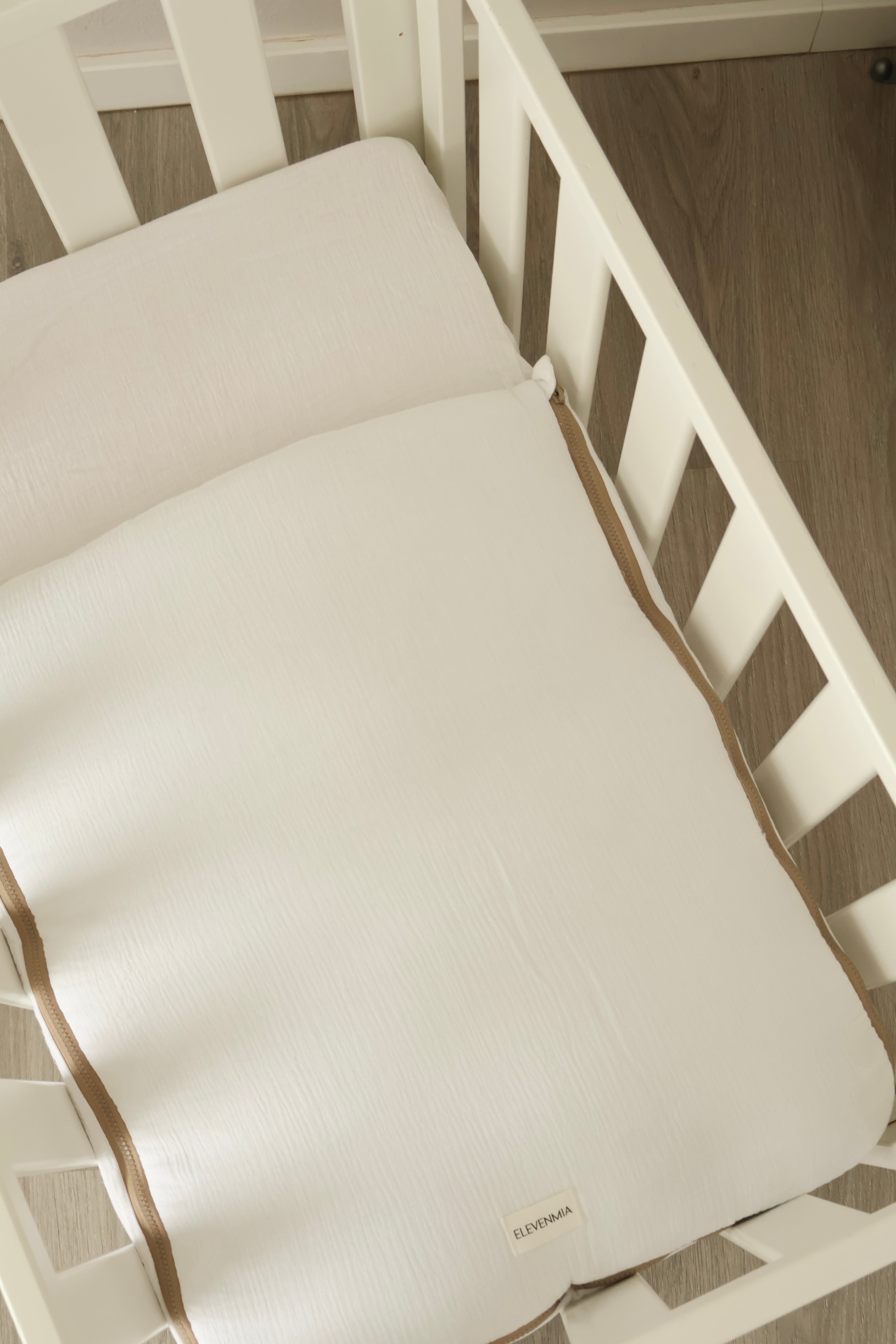 Sac de fond pour mini-berceau 80 x 50 en gaze blanche