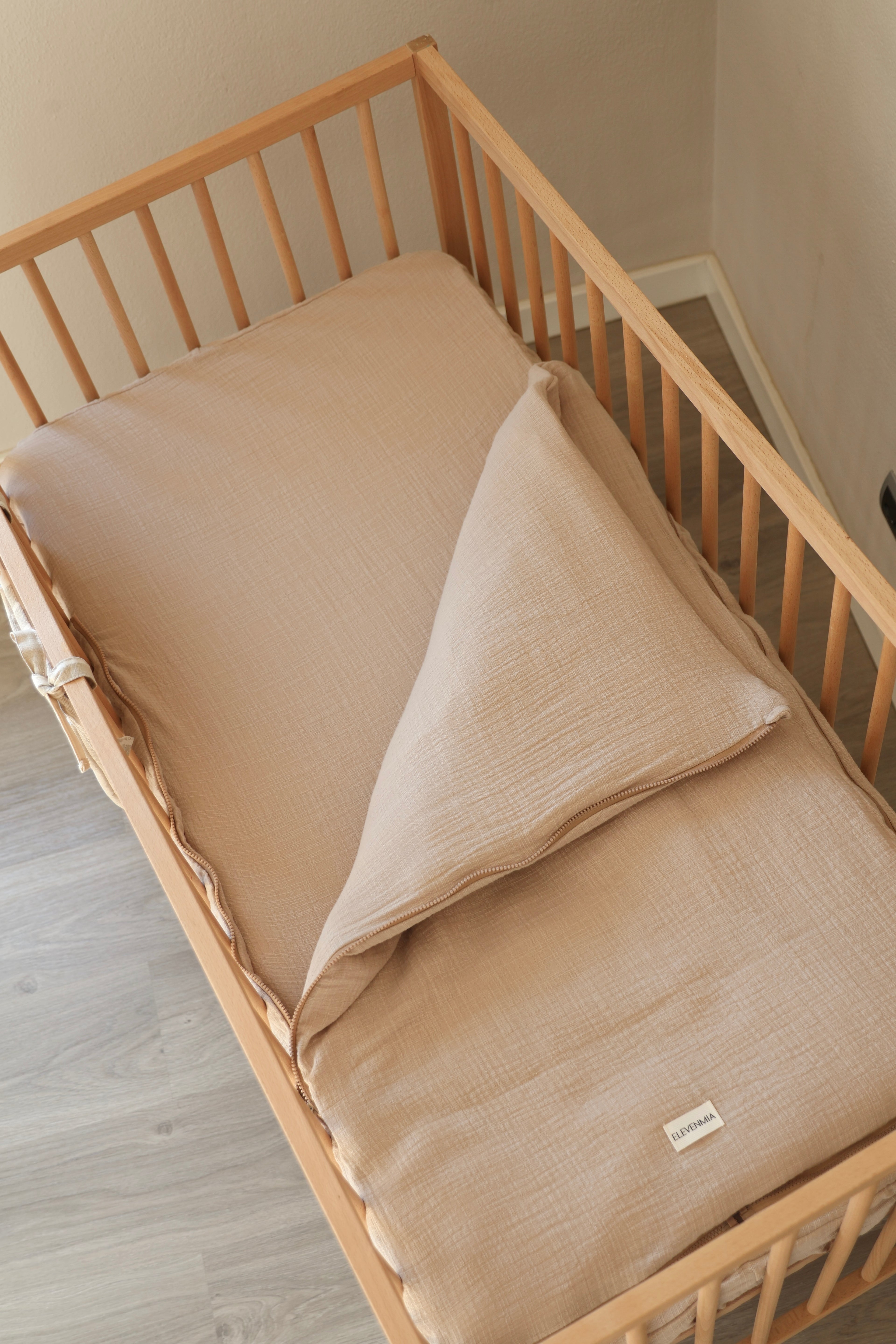 Saco Bajera de Cuna 70 x 140 Gasa Rustica Arena