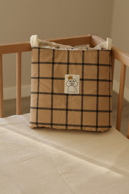 Manta cuadro ocre + Borreguito