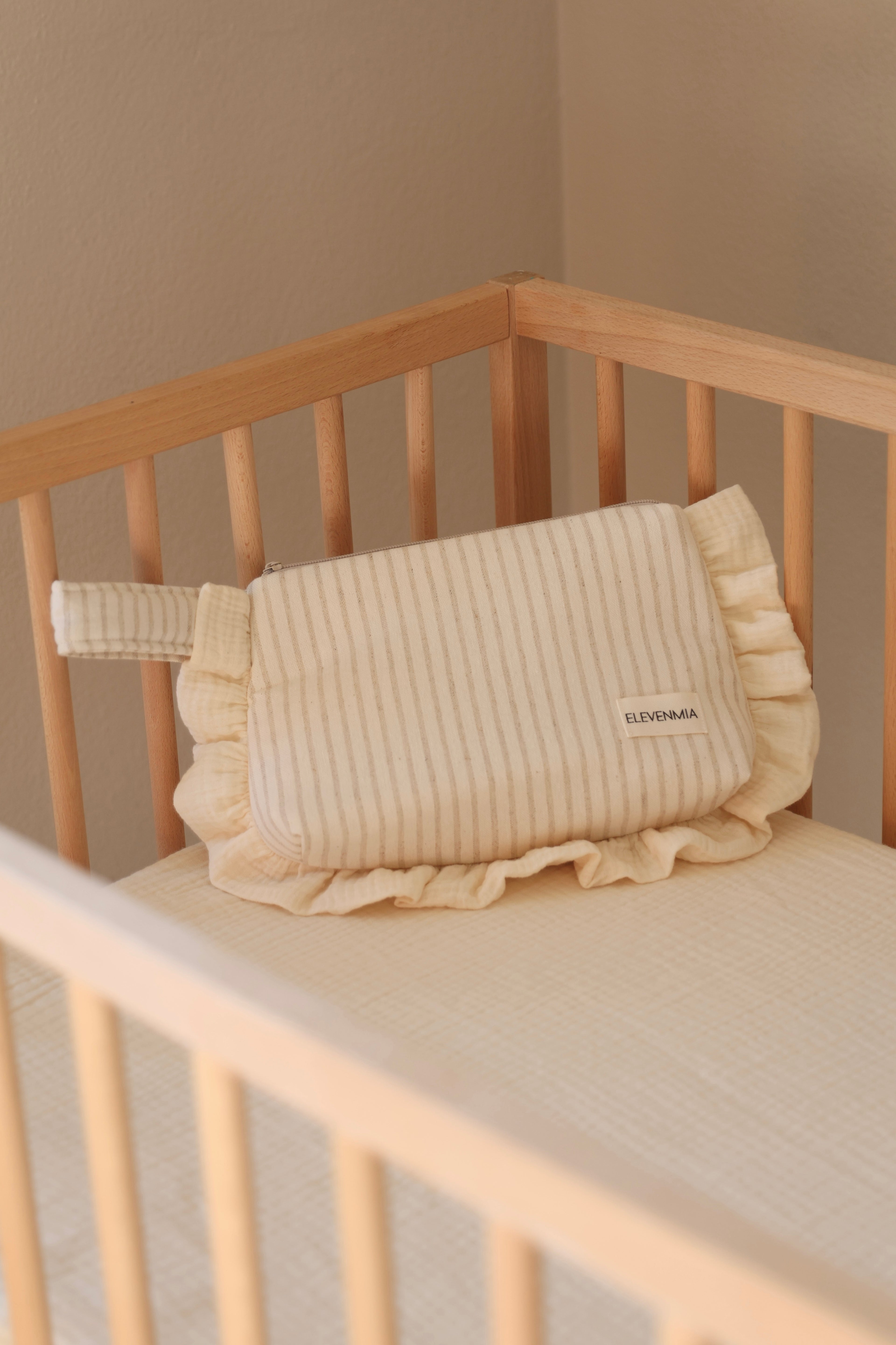 Neceser Volante Mini Stripe Arena + Gasa Cruda