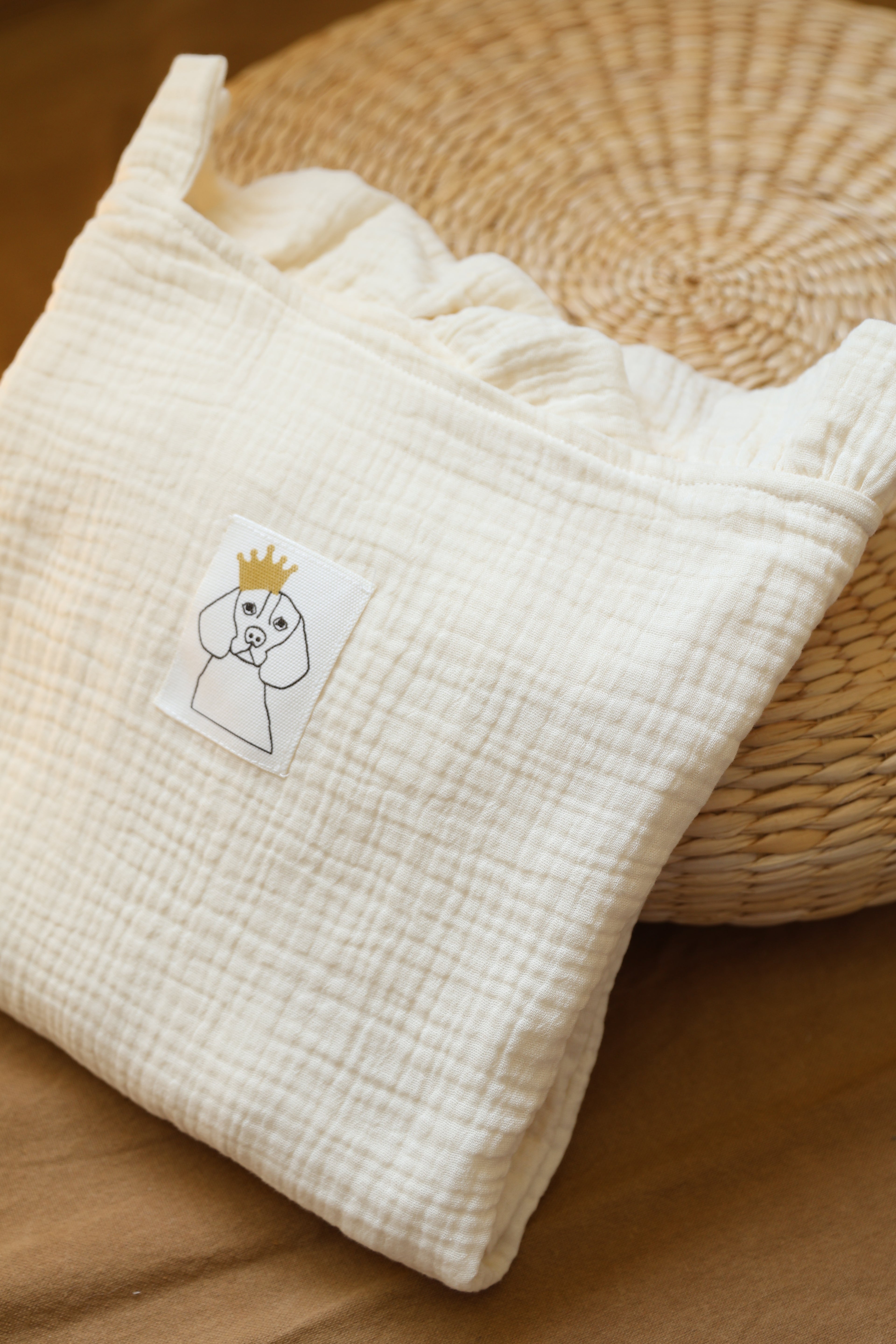 Arrullo Gasa Cruda + Volante Gasa Cruda