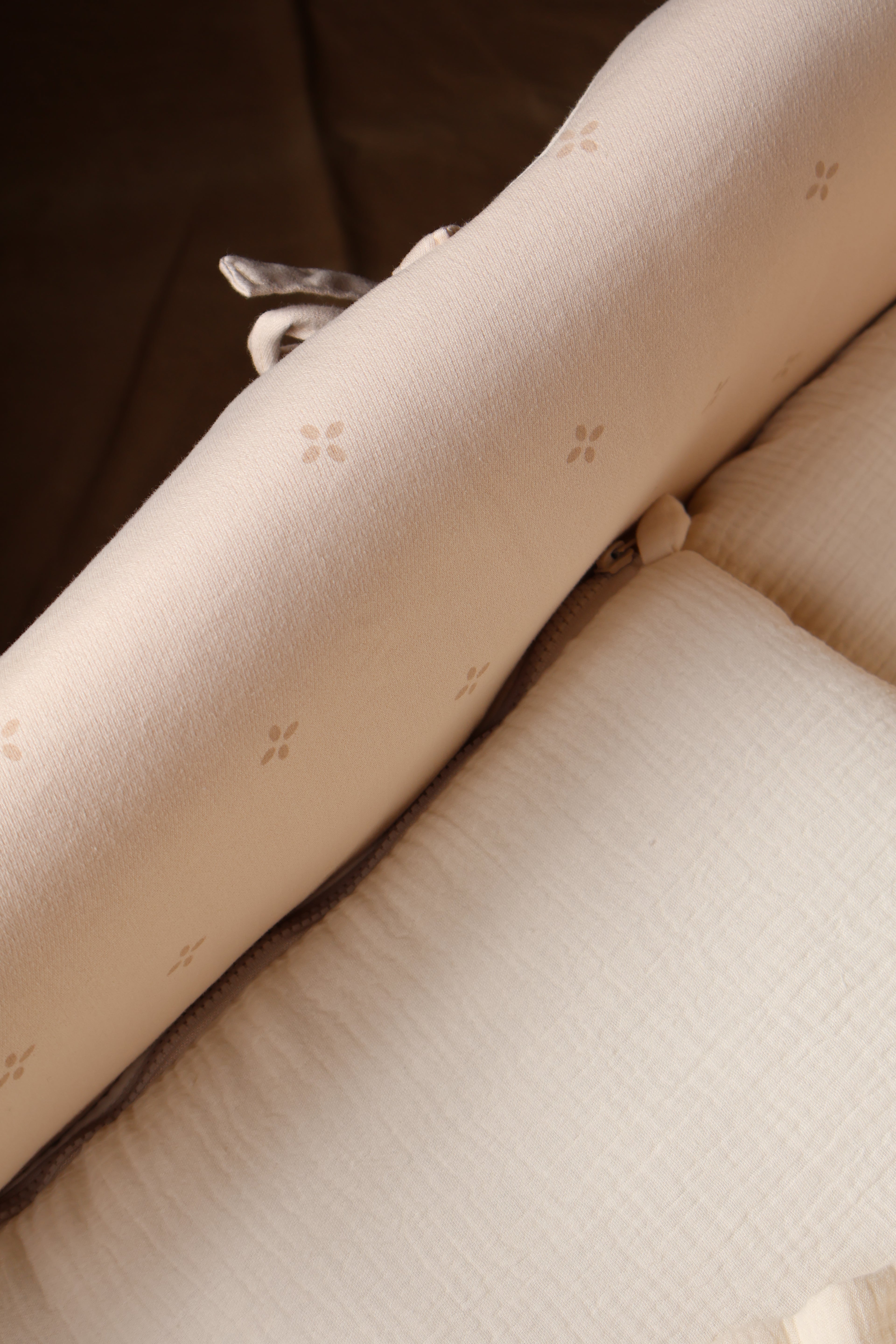 Housse de poussette double imprimée et réversible en gaze brute