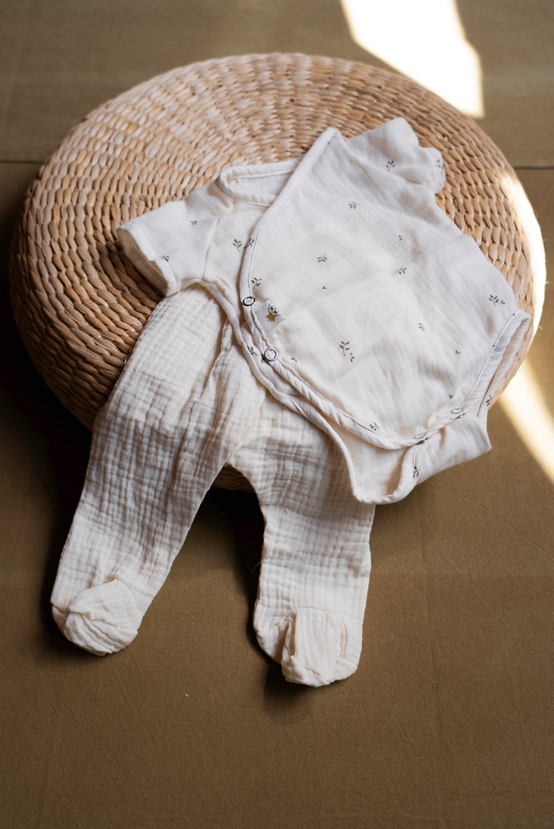 Body à manches courtes en mousseline Lúa