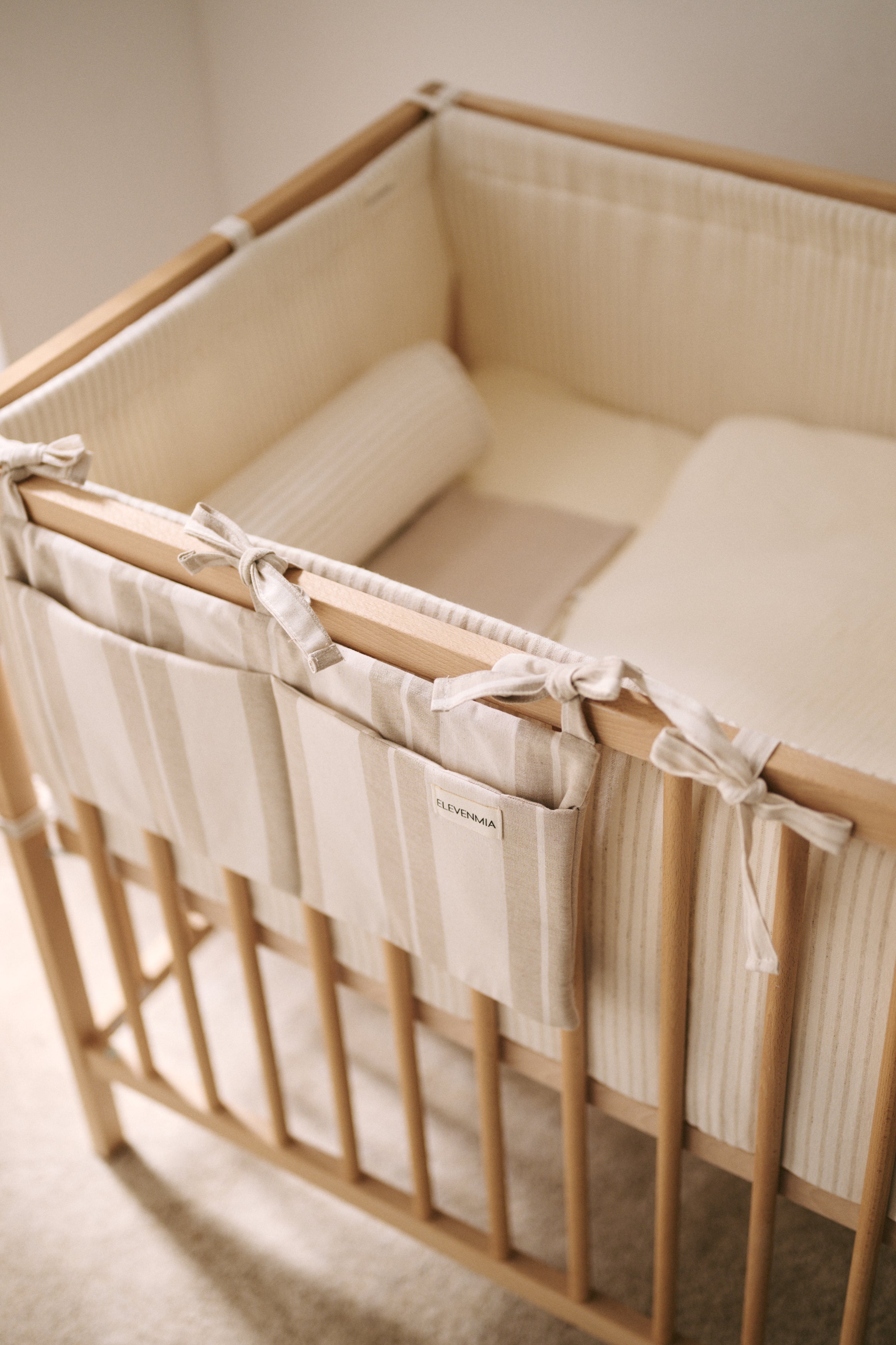 Protector Cuna Mini Stripe Arena 60x120